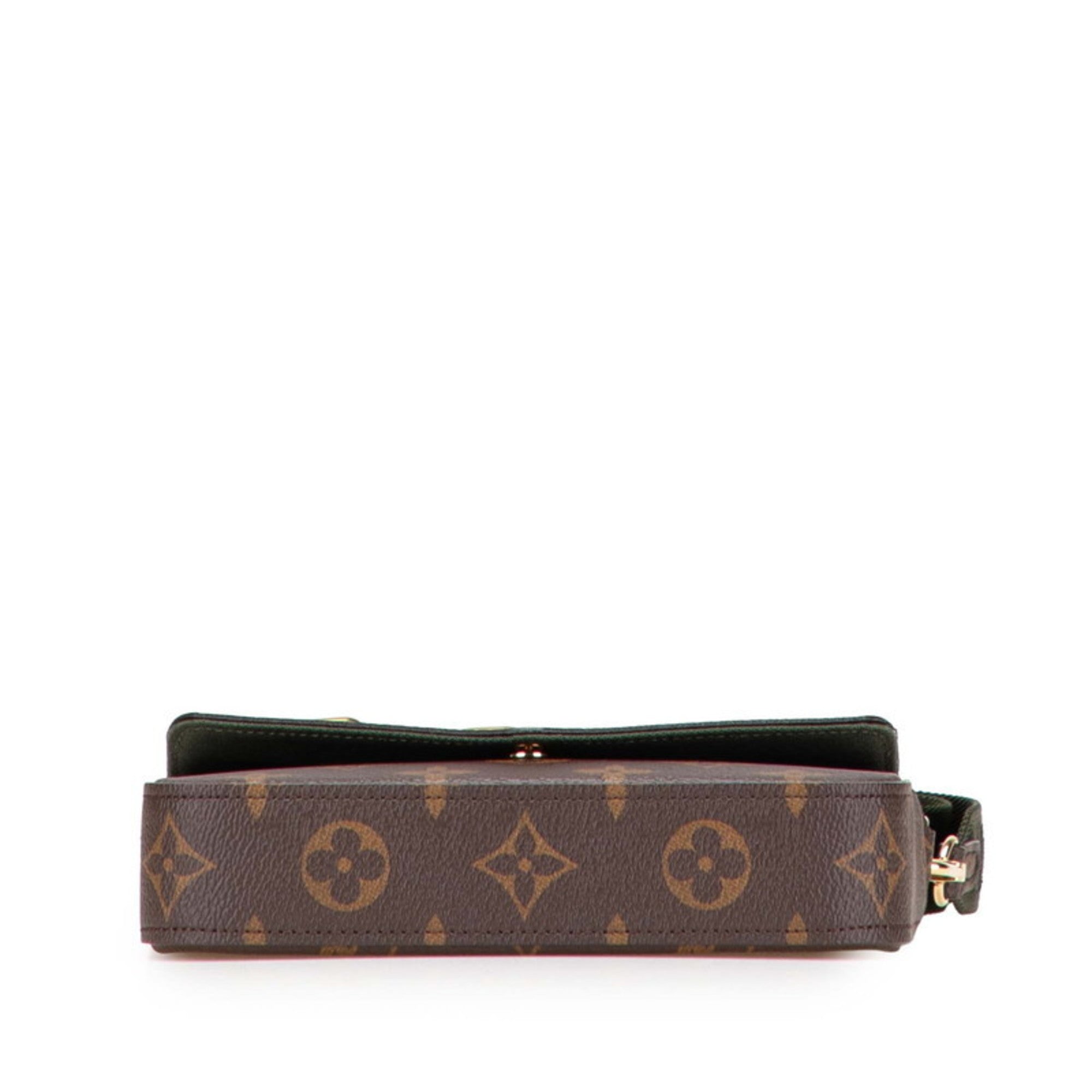 Louis Vuitton Monogram Brown Khaki Monogram Monogram Pochette Pouch Shoulder Bag