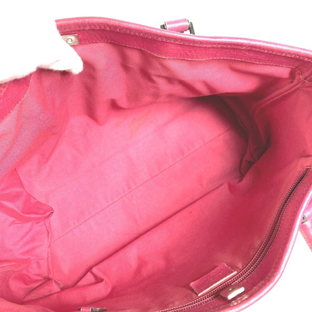 Gucci Beige Pink Gg Supreme Canvas Leather Shoulder Bag Tote Bag (Pre-Owned)