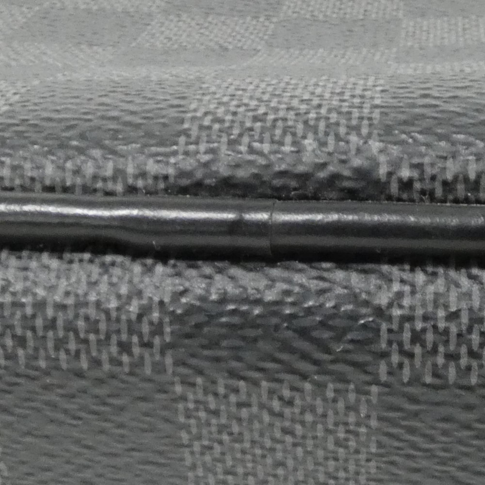 Louis Vuitton Dark Gray Graphite Gray Coated Canvas Shoulder Bag