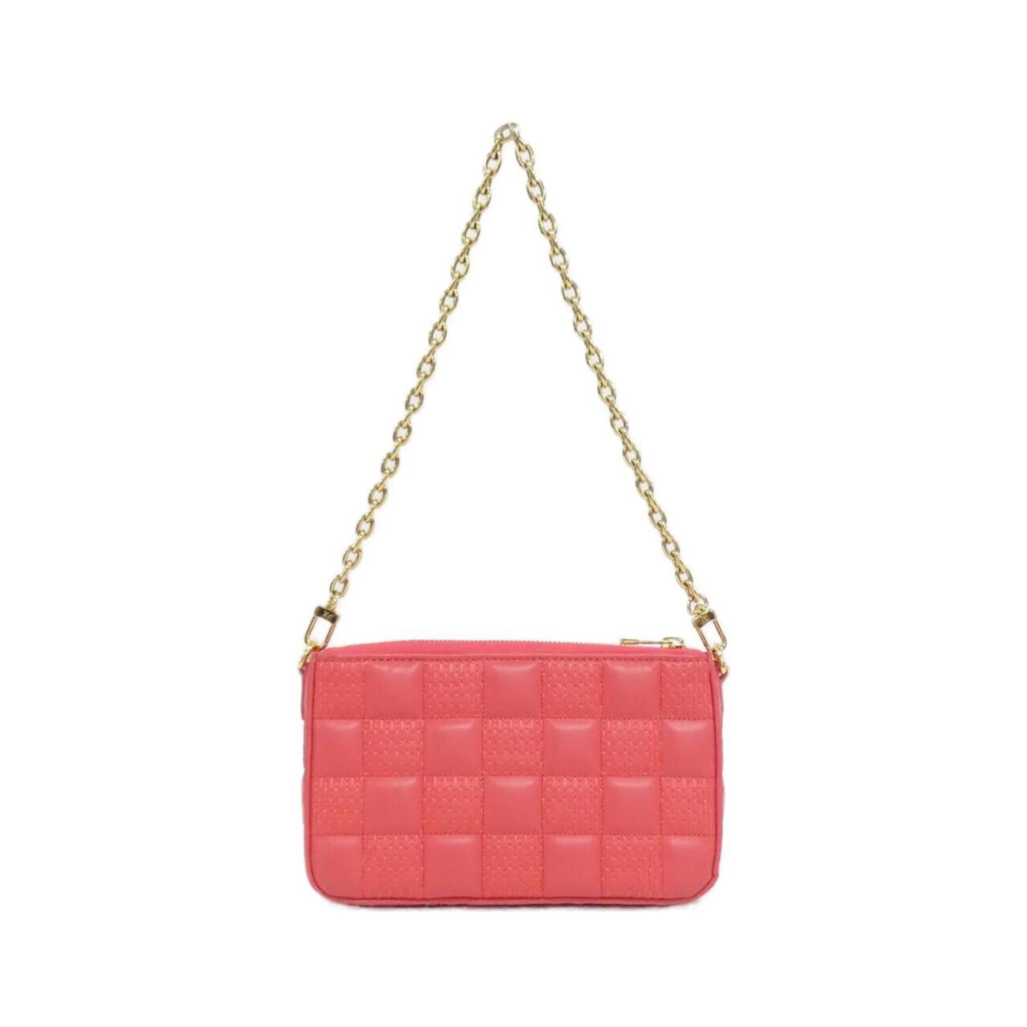 Louis Vuitton Rose Leather Pochette Shoulder Bag