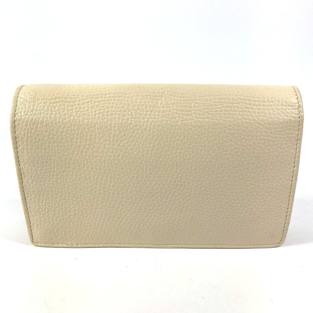 Gucci Ivory Leather Chain/Shoulder Wallet (Pre-Owned)