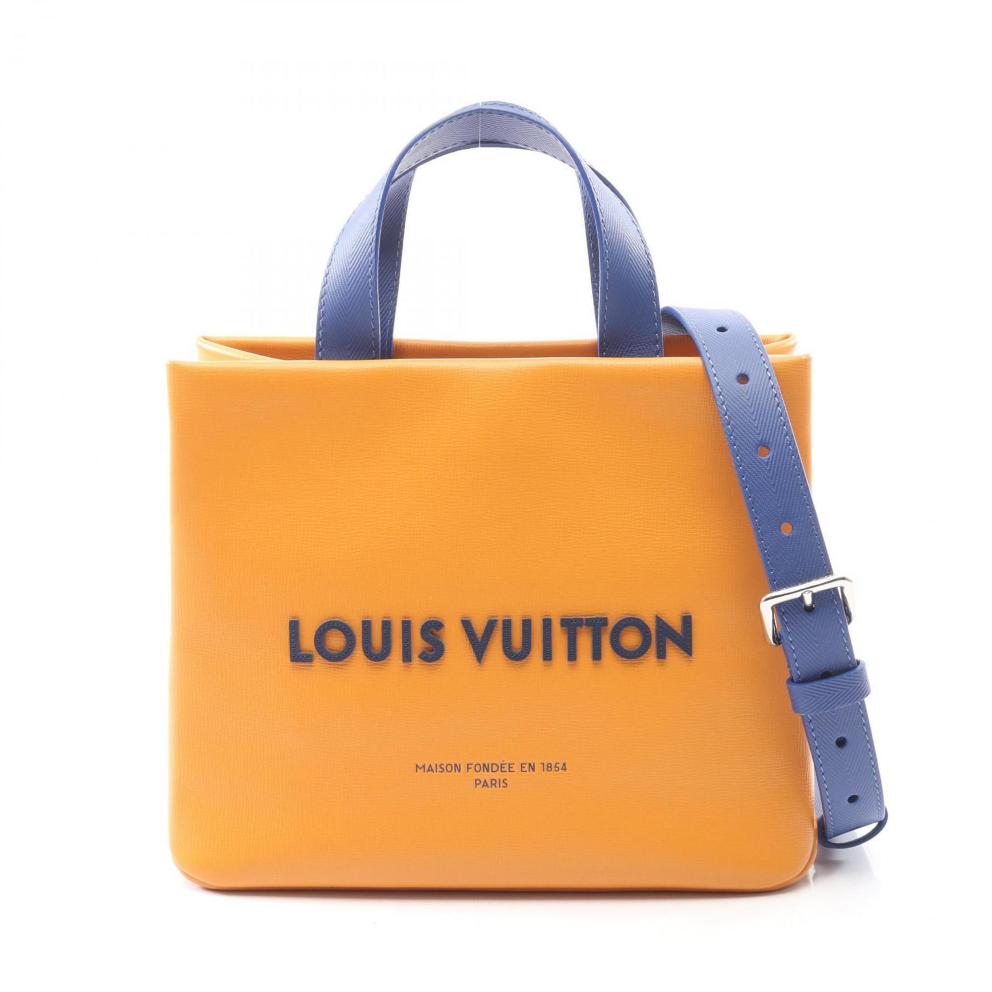 Louis Vuitton Orange Saffron Leather Handbag Tote Bag