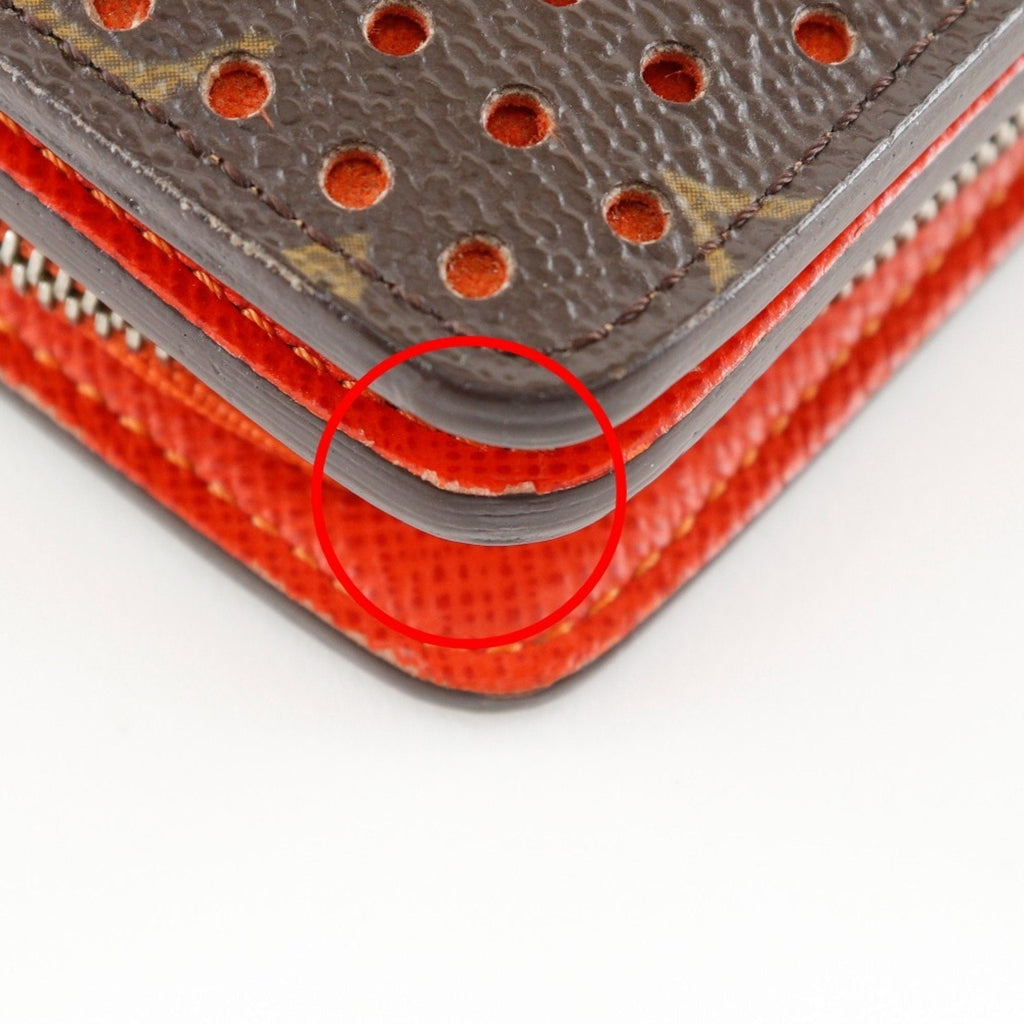 Louis Vuitton Lv Orange Orange Monogram Perforated Wallet