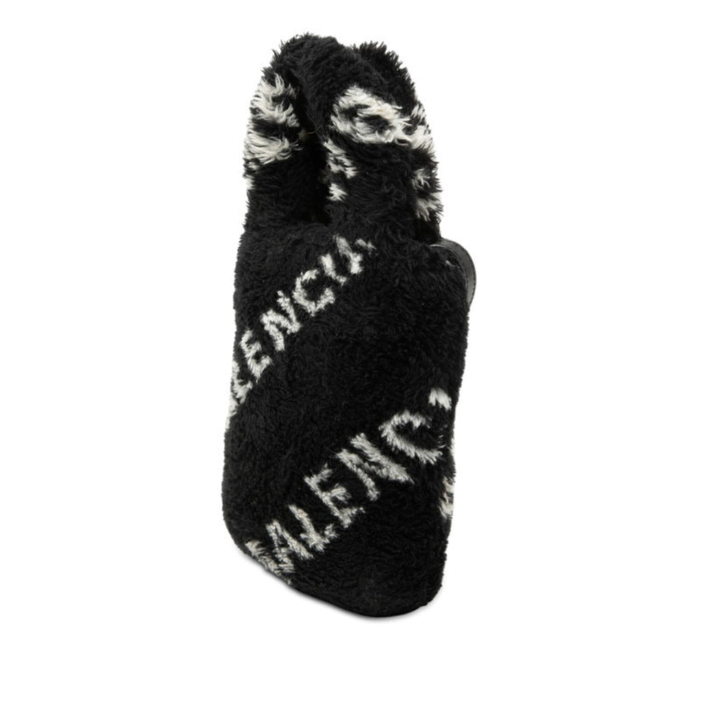 Balenciaga Black Faux Fur Handbag Shoulder