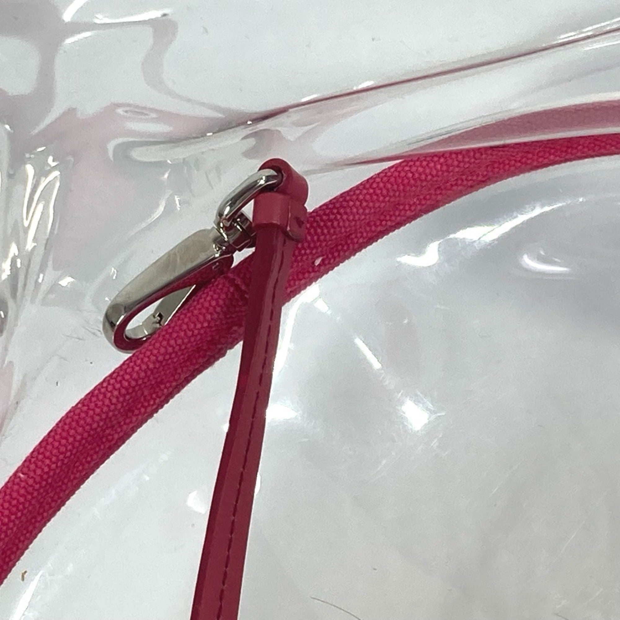 Prada Canapa Pink Vinyl Beach Bag Handbag Shoulder Bag Tote Bag