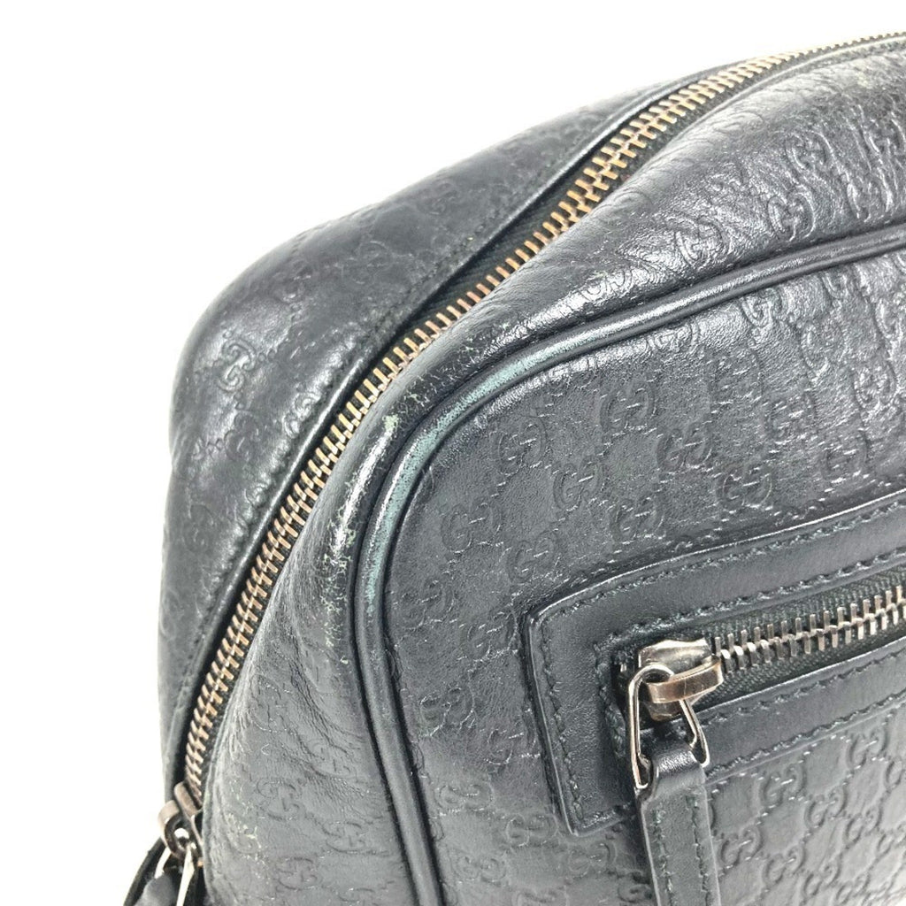Gucci Guccissima Black Gg Leather Clutch Bag Handbag (Pre-Owned)