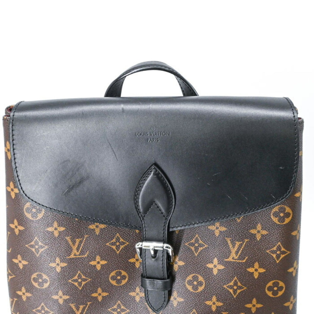 Louis Vuitton Black Brown Monogram Monogram Leather Backpack