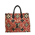 Louis Vuitton Beige Black Multi-Color Red Color Leather Handbag Shoulder Bag Tote Bag