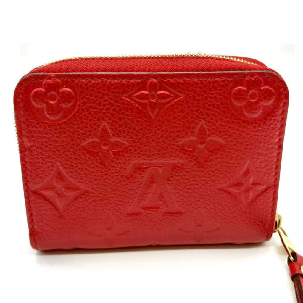 Louis Vuitton Monogram Empreinte Red Color Sacrlet Monogram Empreinte Coin Purse/Coin Case