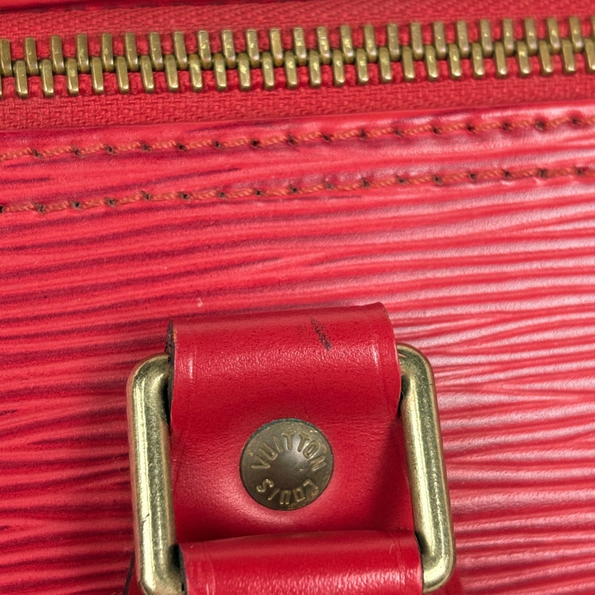 Louis Vuitton Castilian Red Epi Leather Boston Bag Handbag