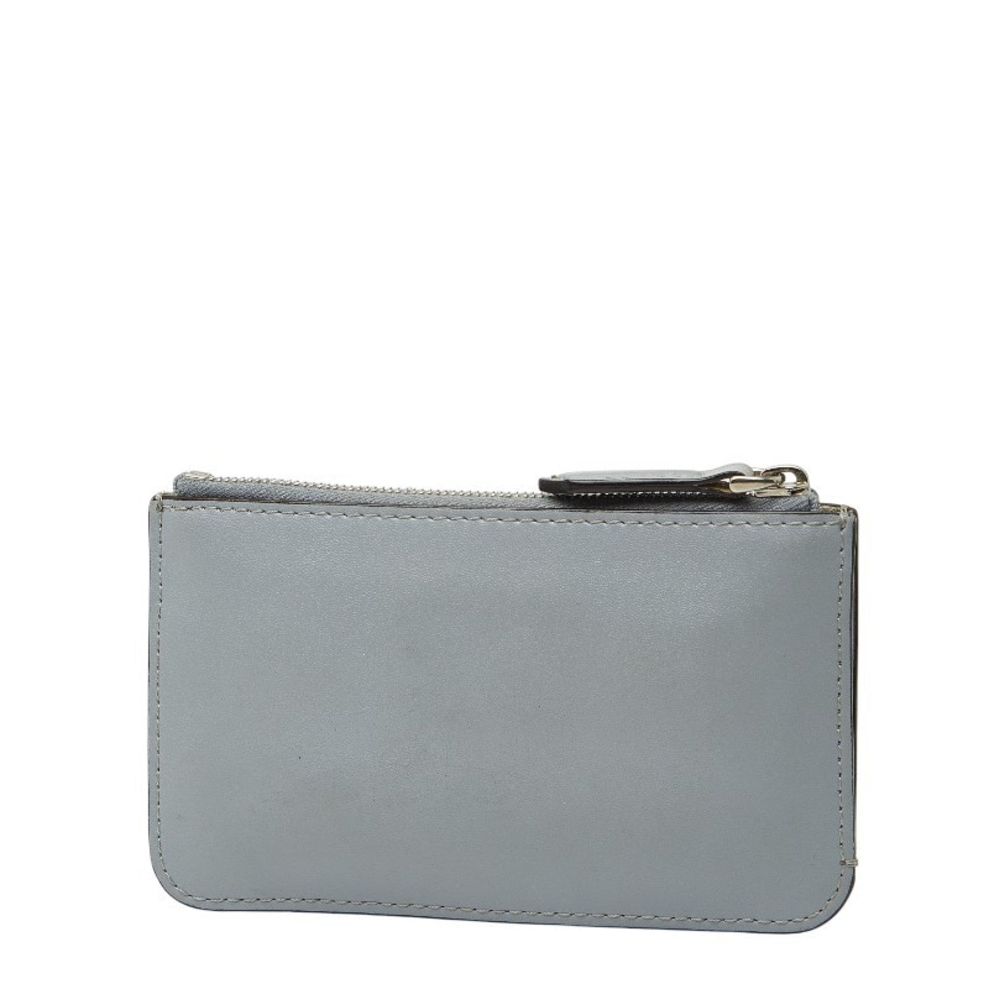Fendi Gray Multi-Color Leather Coin Purse/Coin Case