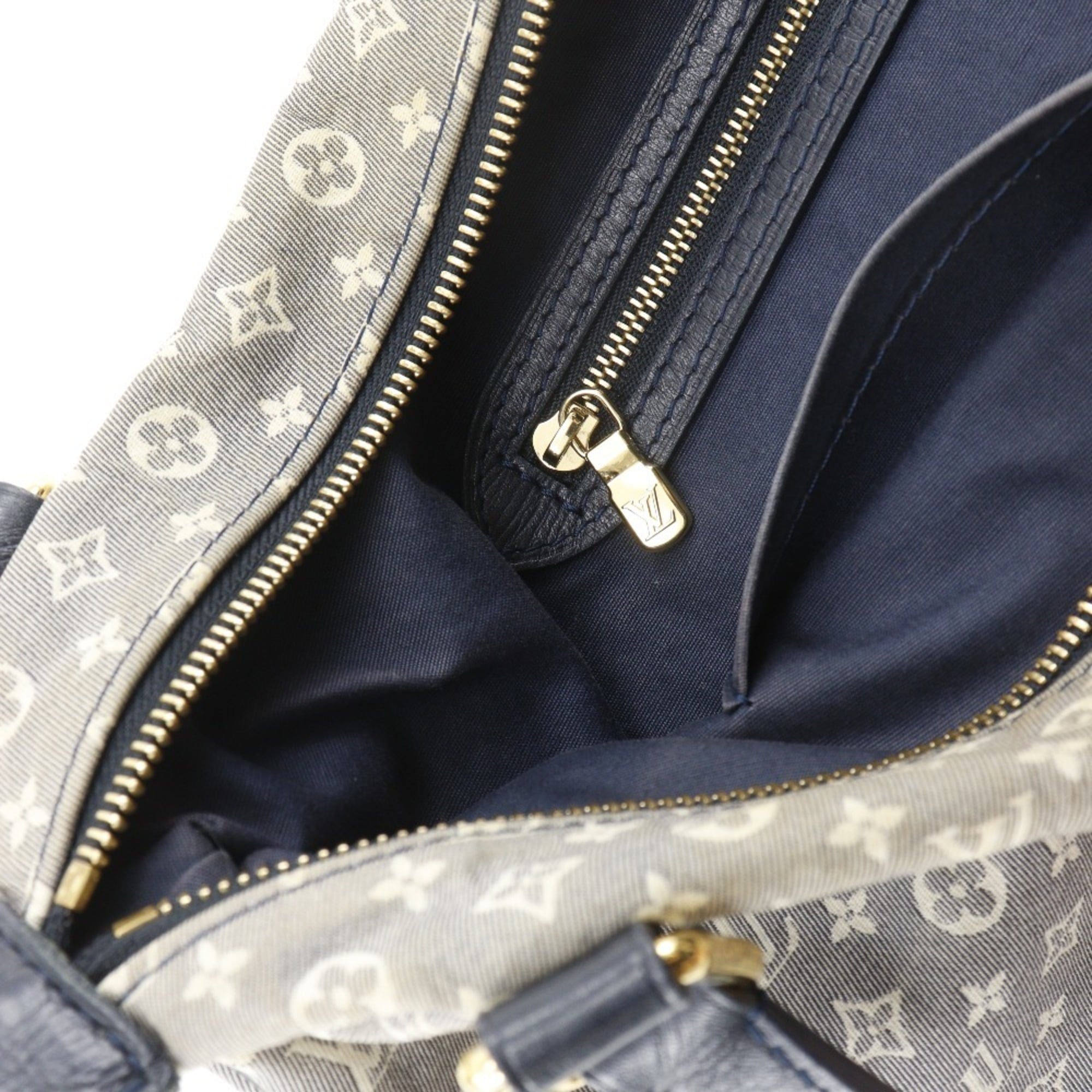 Louis Vuitton Gray Navy Canvas Shoulder Bag Tote Bag