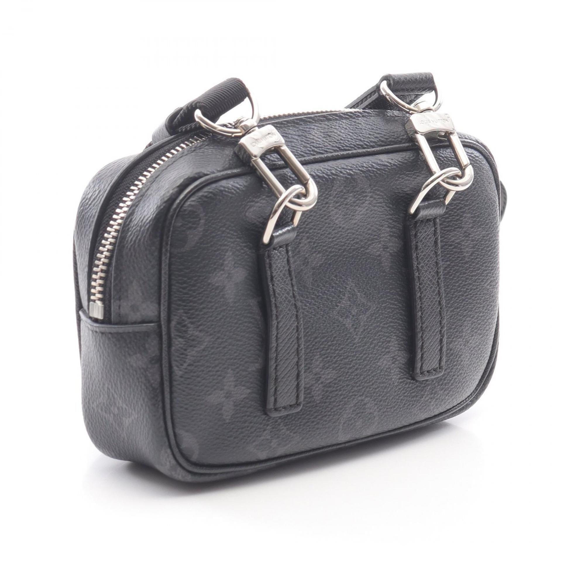 Louis Vuitton Black Coated Canvas Leather Fanny Pack Pochette