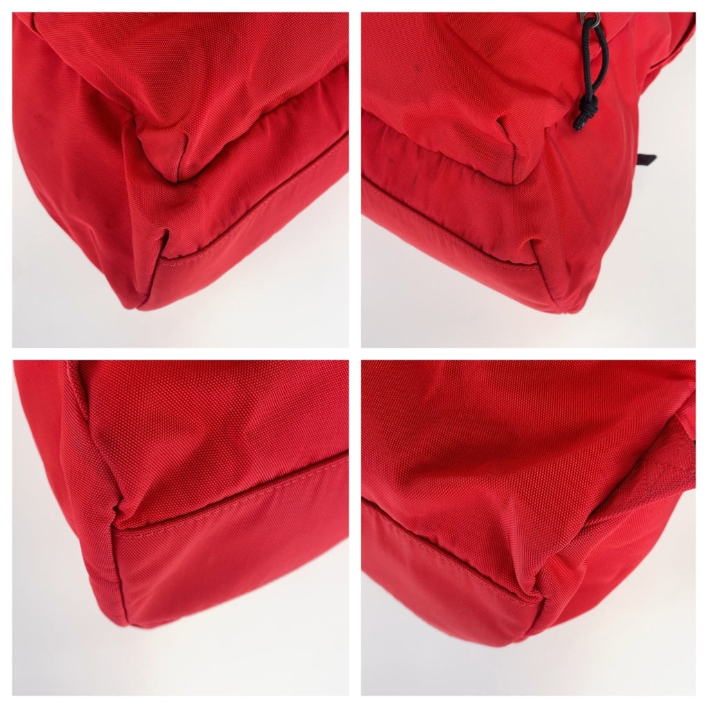 Balenciaga Black Red Color Nylon Backpack