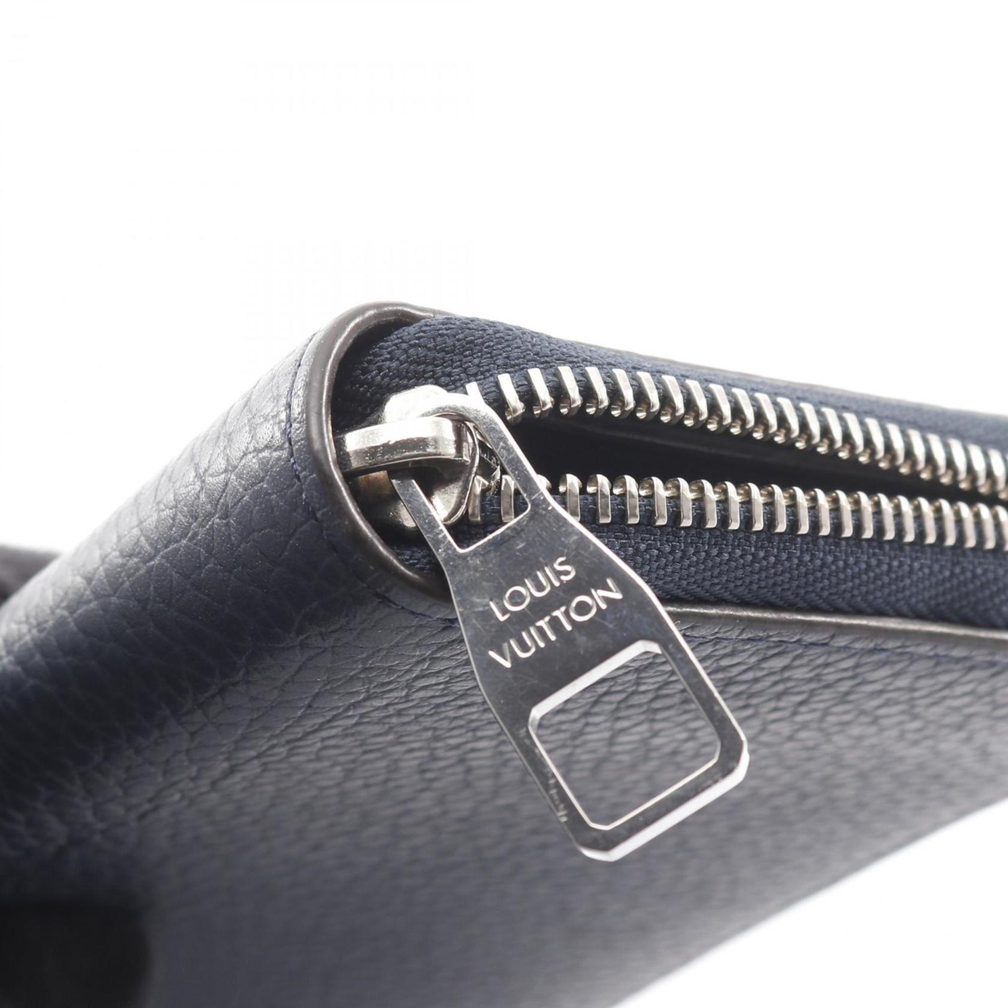 Louis Vuitton Navy Leather Long Wallet