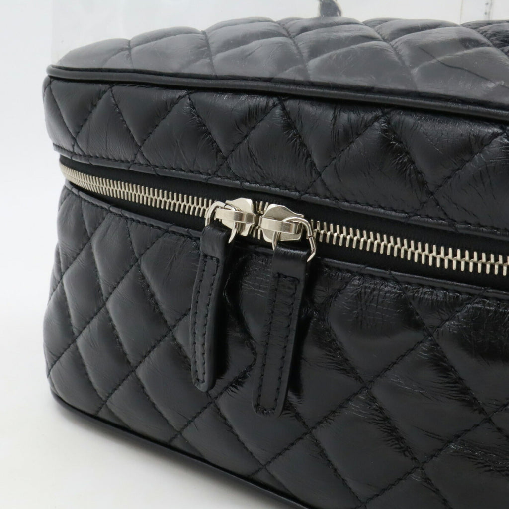 Chanel Black Vinyl Leather Shoulder Bag