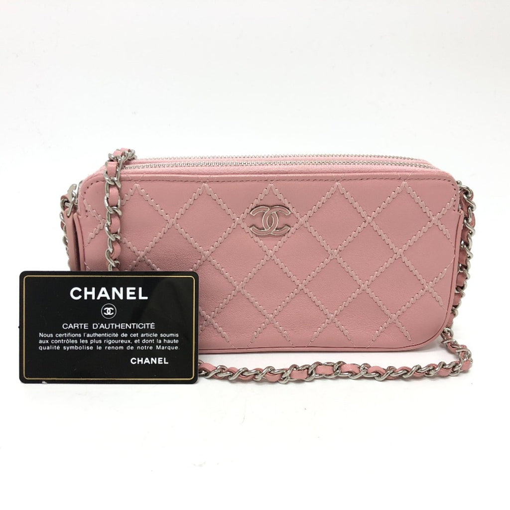 Chanel Pink Leather Shoulder Bag