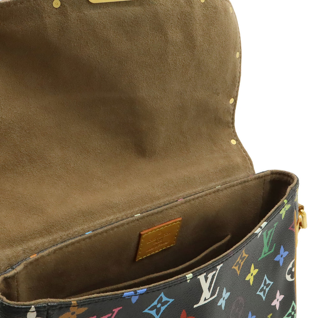 Louis Vuitton Black Monogram Multi-Color Noir Monogram Multicolore Pochette Shoulder Bag