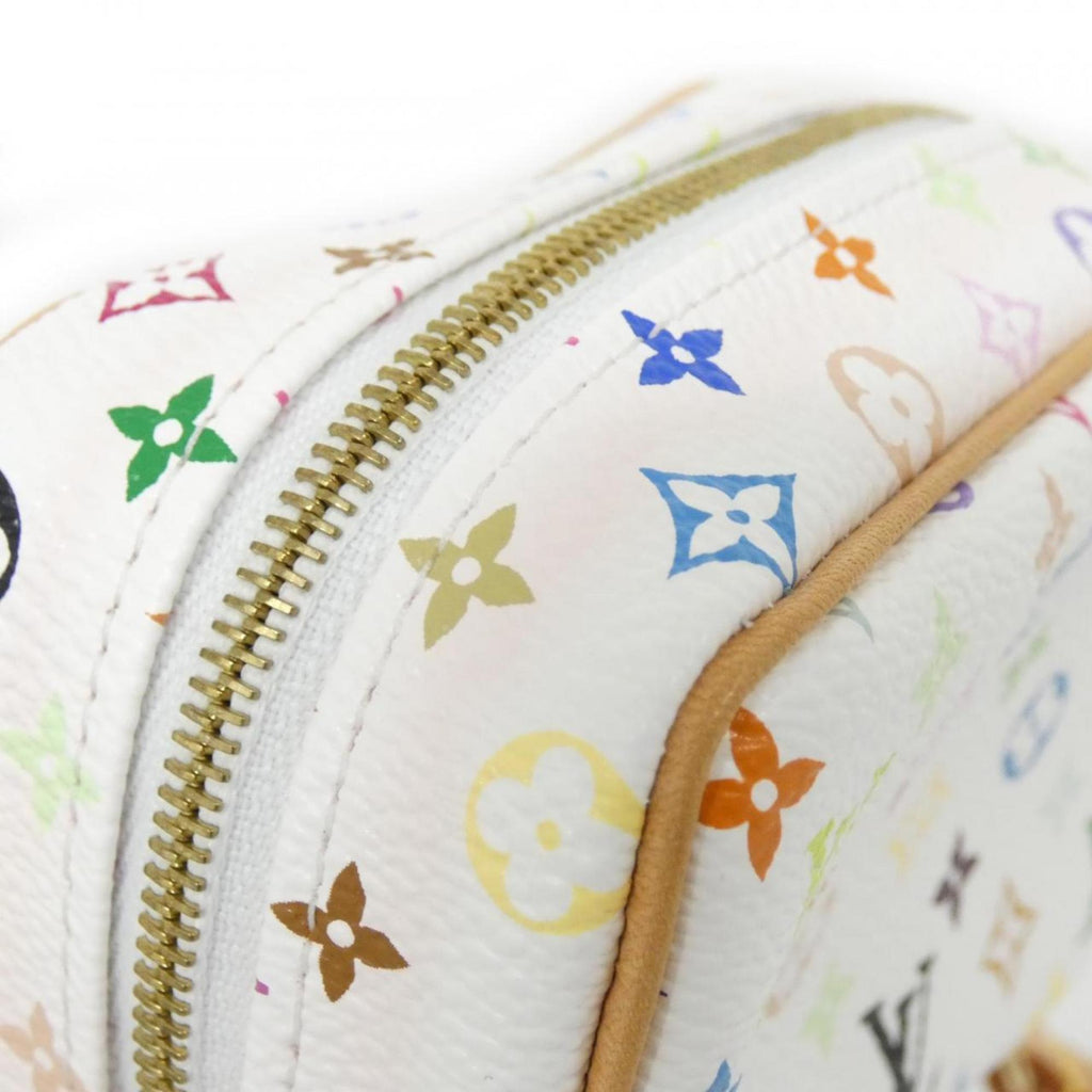 Louis Vuitton Multi-Color White Coated Canvas Handbag Pouch