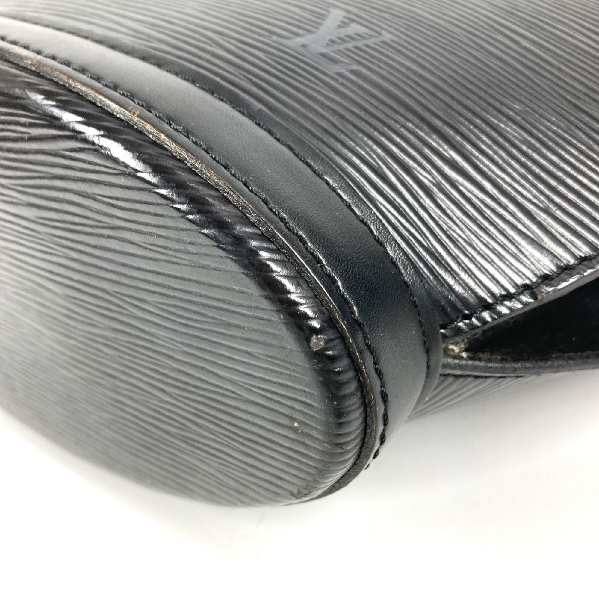 Louis Vuitton Black Noir Epi Leather Handbag Tote Bag