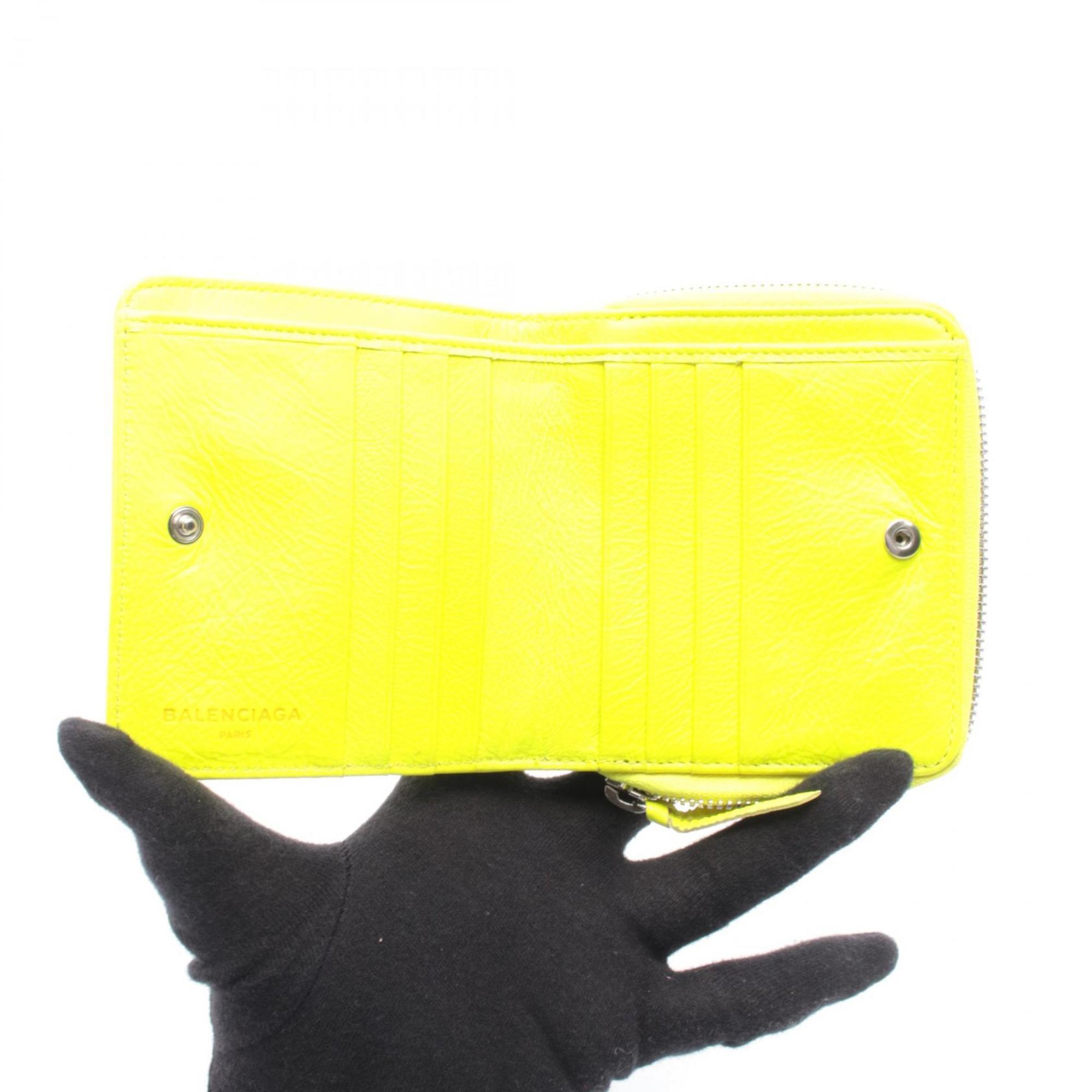 Balenciaga Yellow Leather Wallet (Bi-Fold)