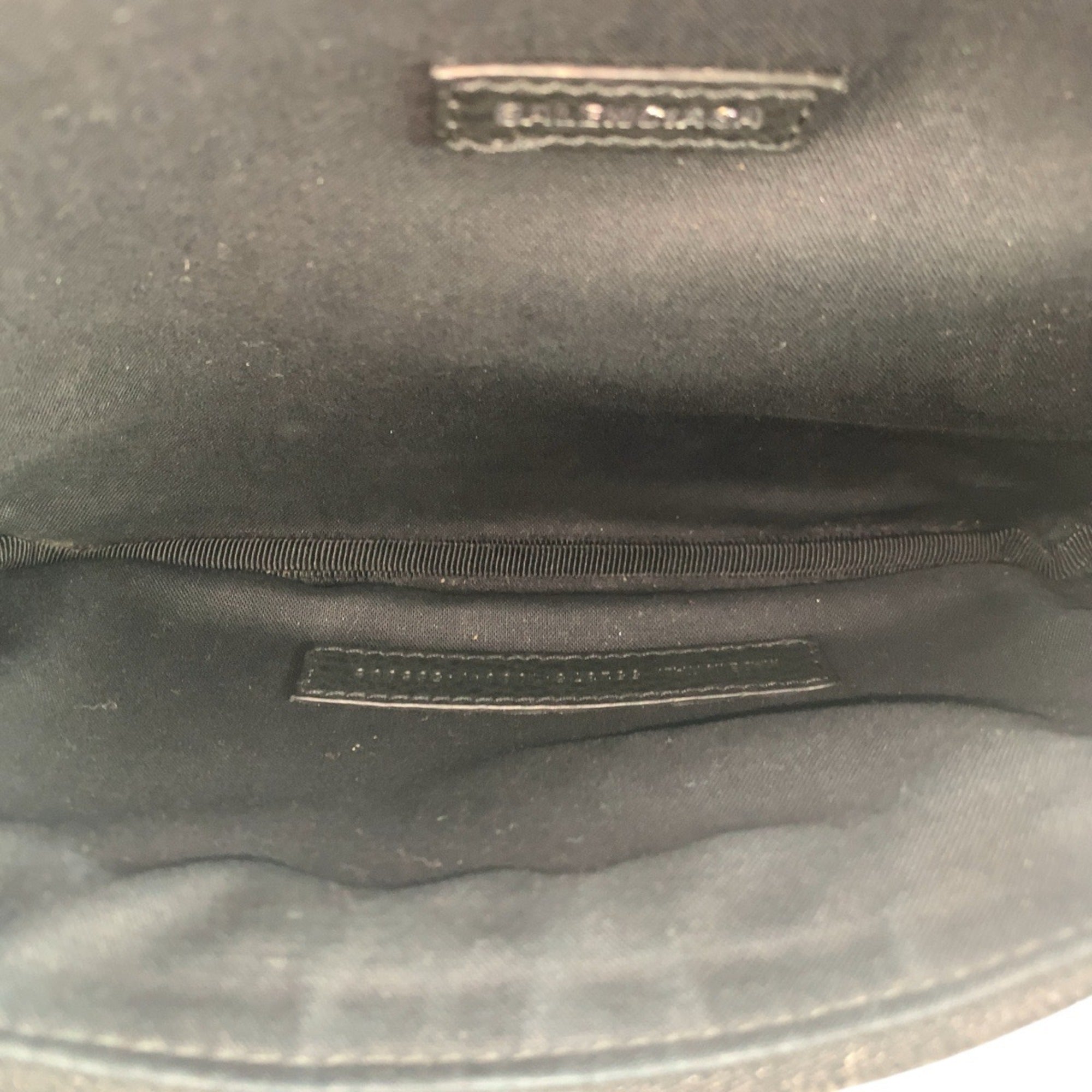 Balenciaga Black White Leather Fanny Pack Sling