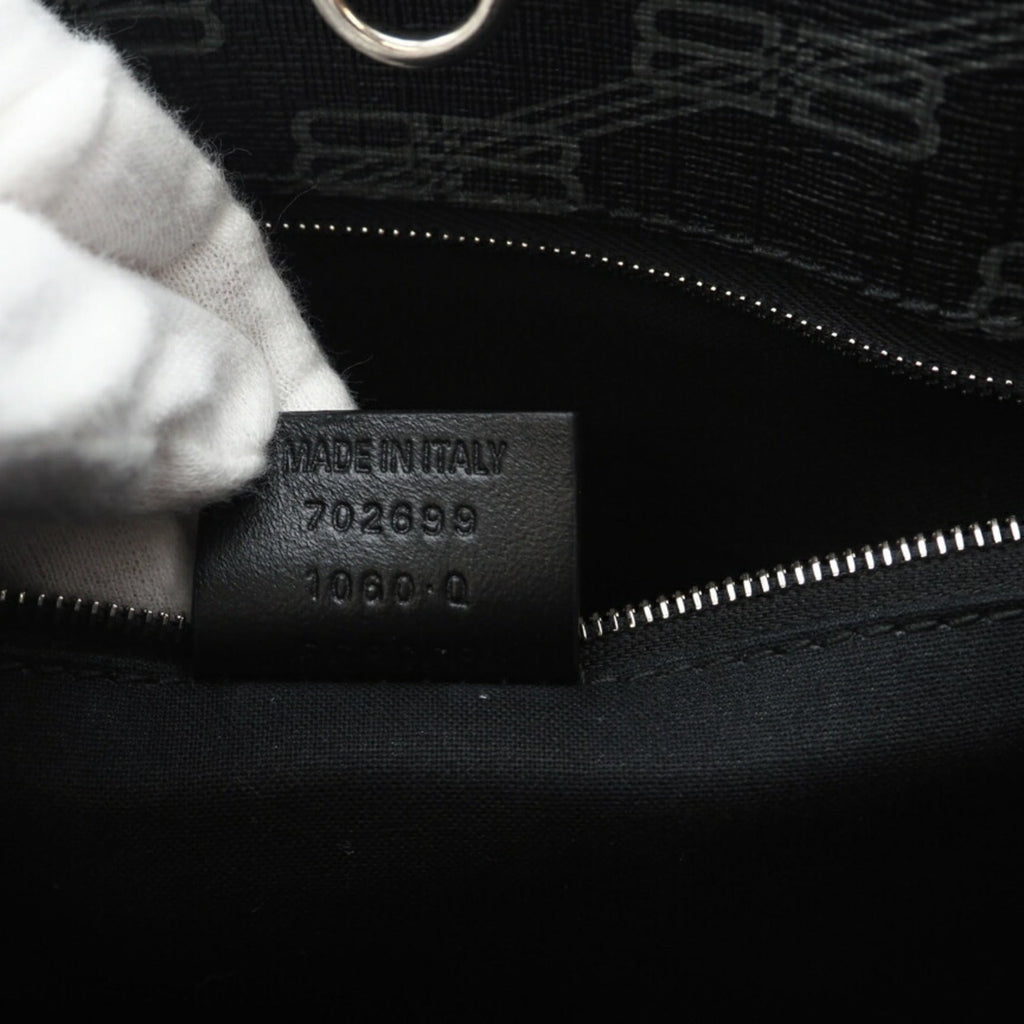 Balenciaga Black Gray Coated Canvas Tote