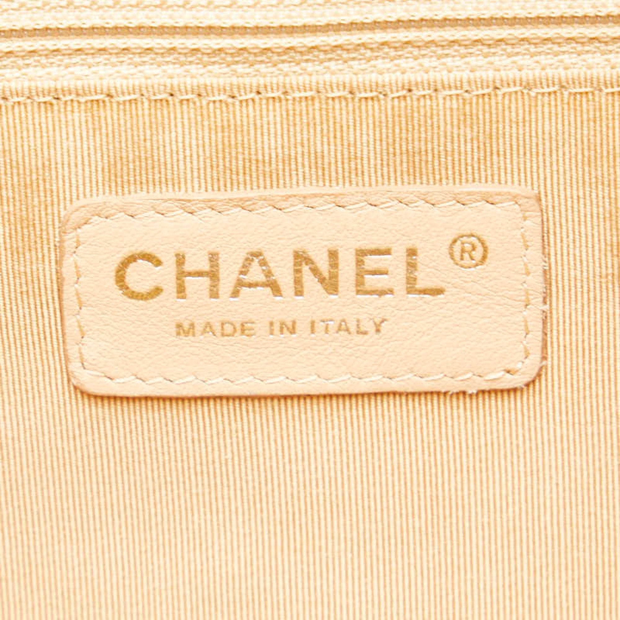 Chanel Beige Caviar Leather Handbag