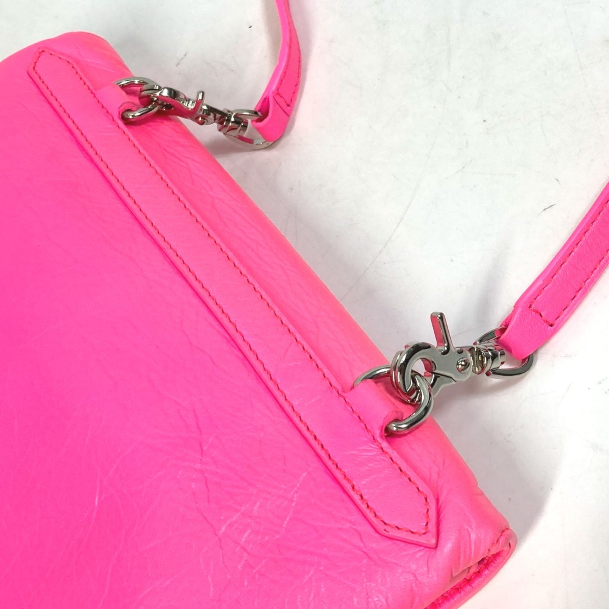 Balenciaga Pink Leather Clutch