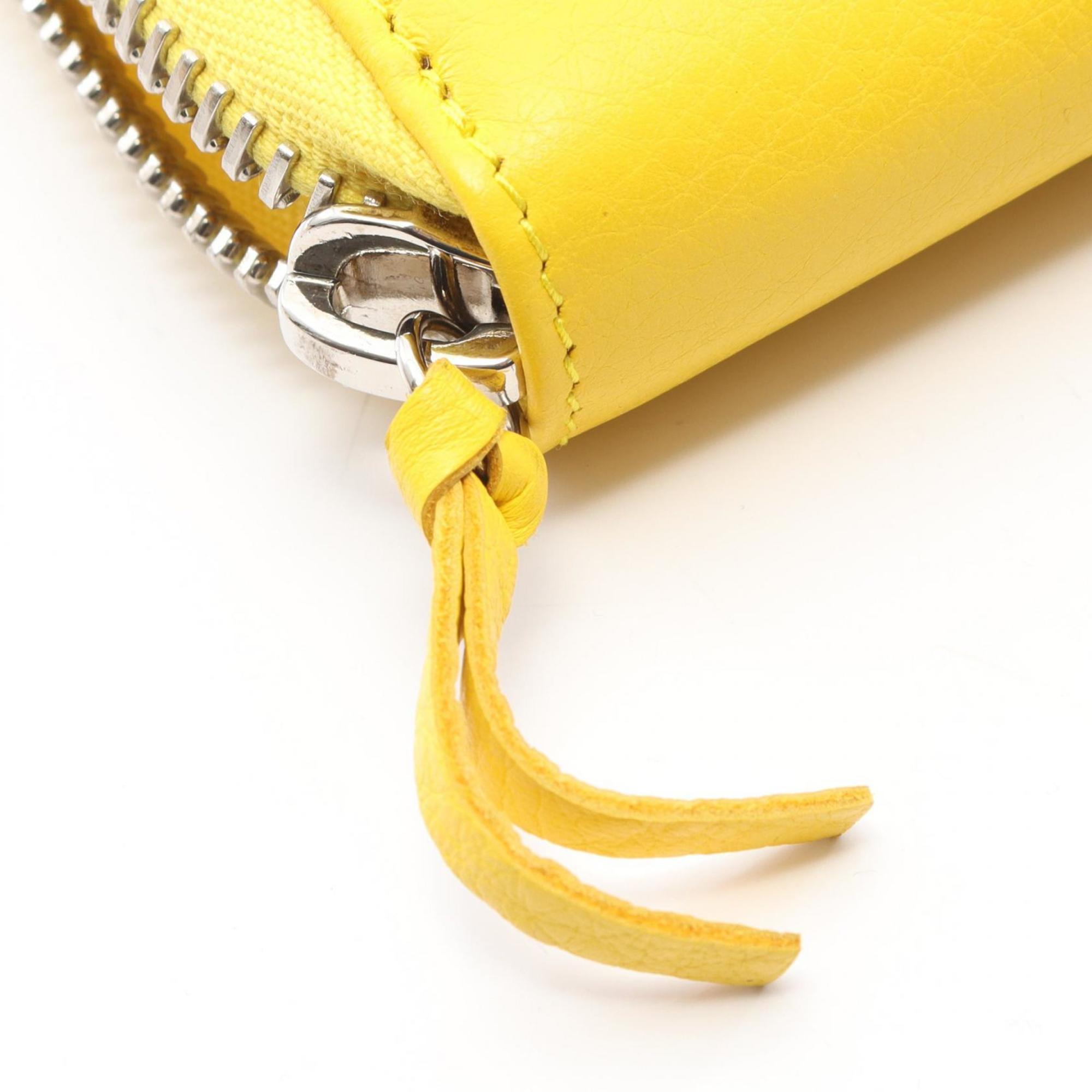 Balenciaga Yellow Leather Long Wallet (Bi-Fold)