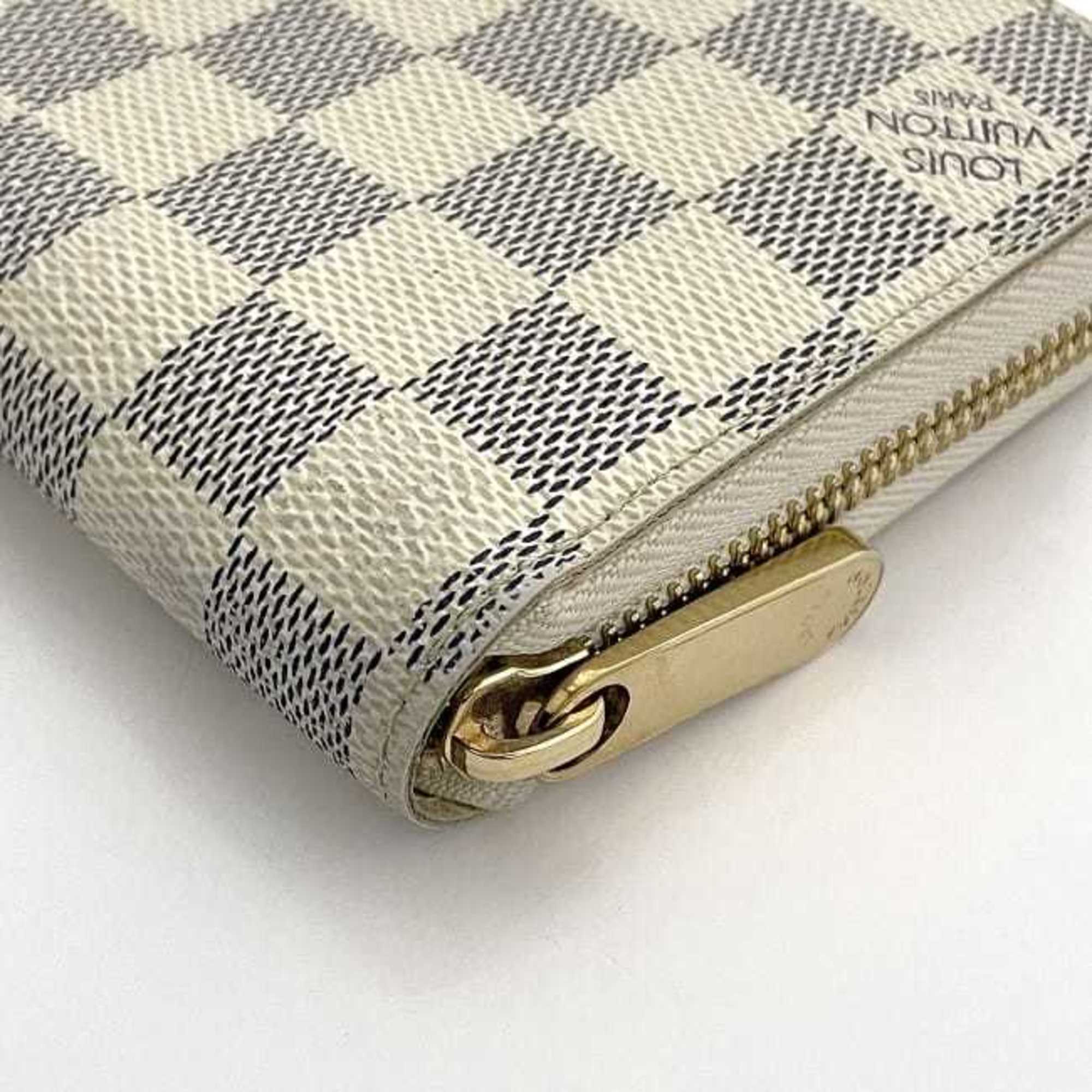 Louis Vuitton Gray White Damier Canvas Long Wallet