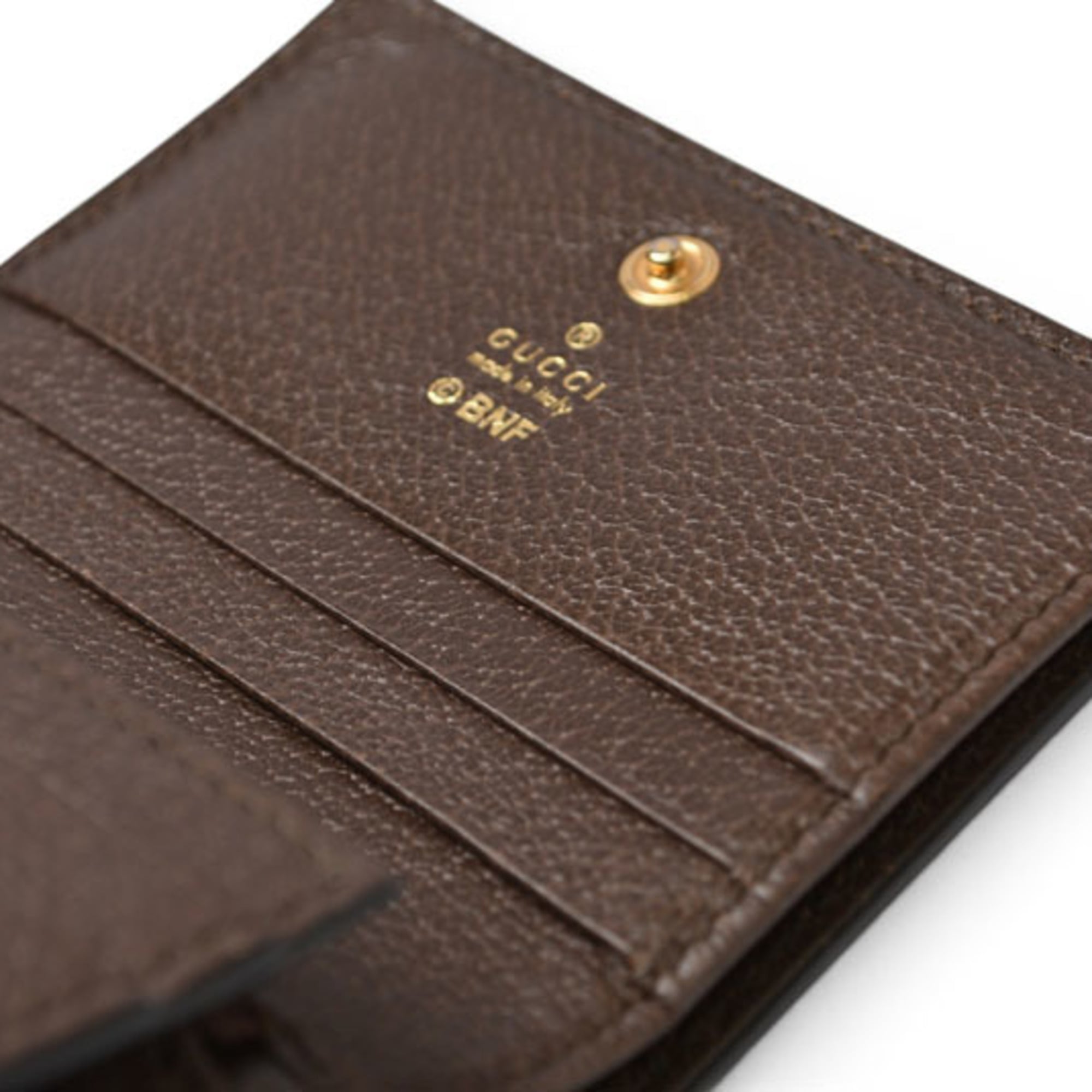 Gucci Gg Supreme Beige Brown Gg Supreme Canvas Wallet (Bi-Fold) (Pre-Owned)