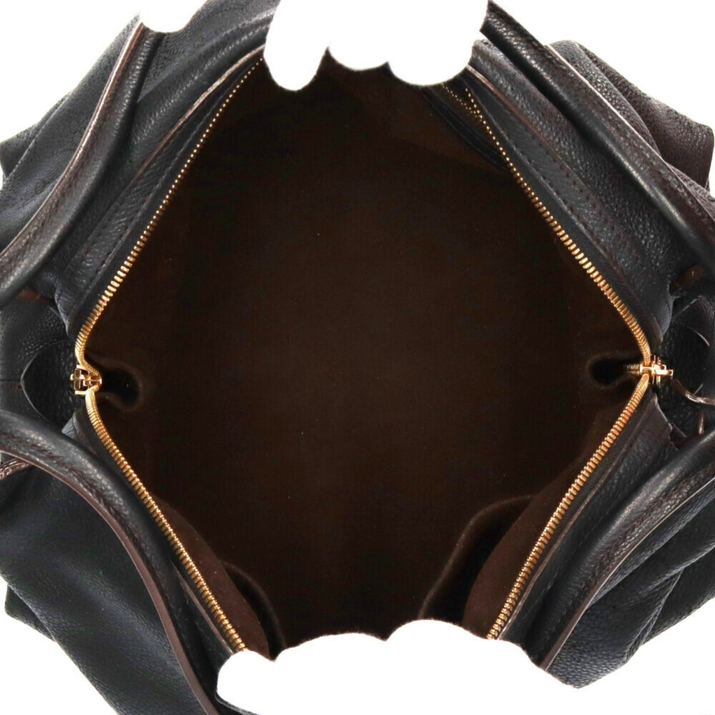 Louis Vuitton Galatea PM Mahina Shoulder Bag Noir Ladies