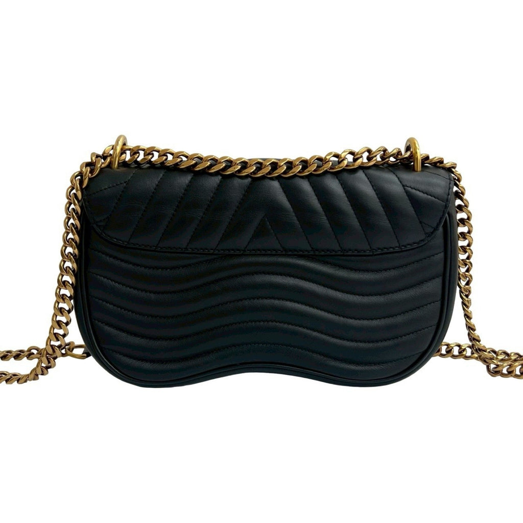 Louis Vuitton Black Leather Handbag Shoulder Bag
