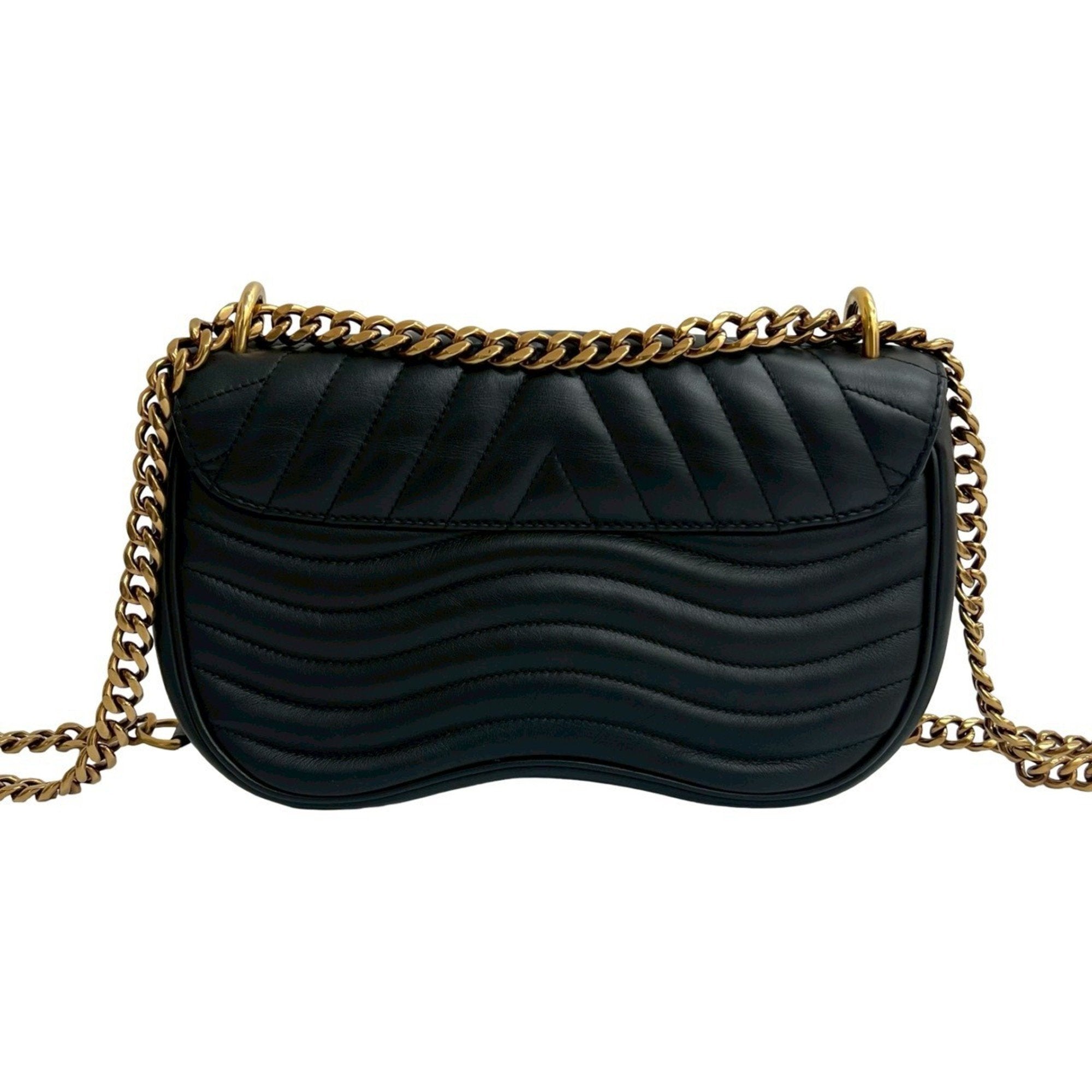 Louis Vuitton Black Leather Handbag Shoulder Bag
