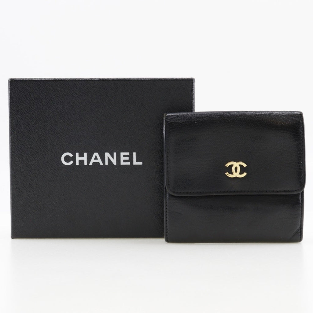Chanel Black Leather Wallet (Bi-Fold)