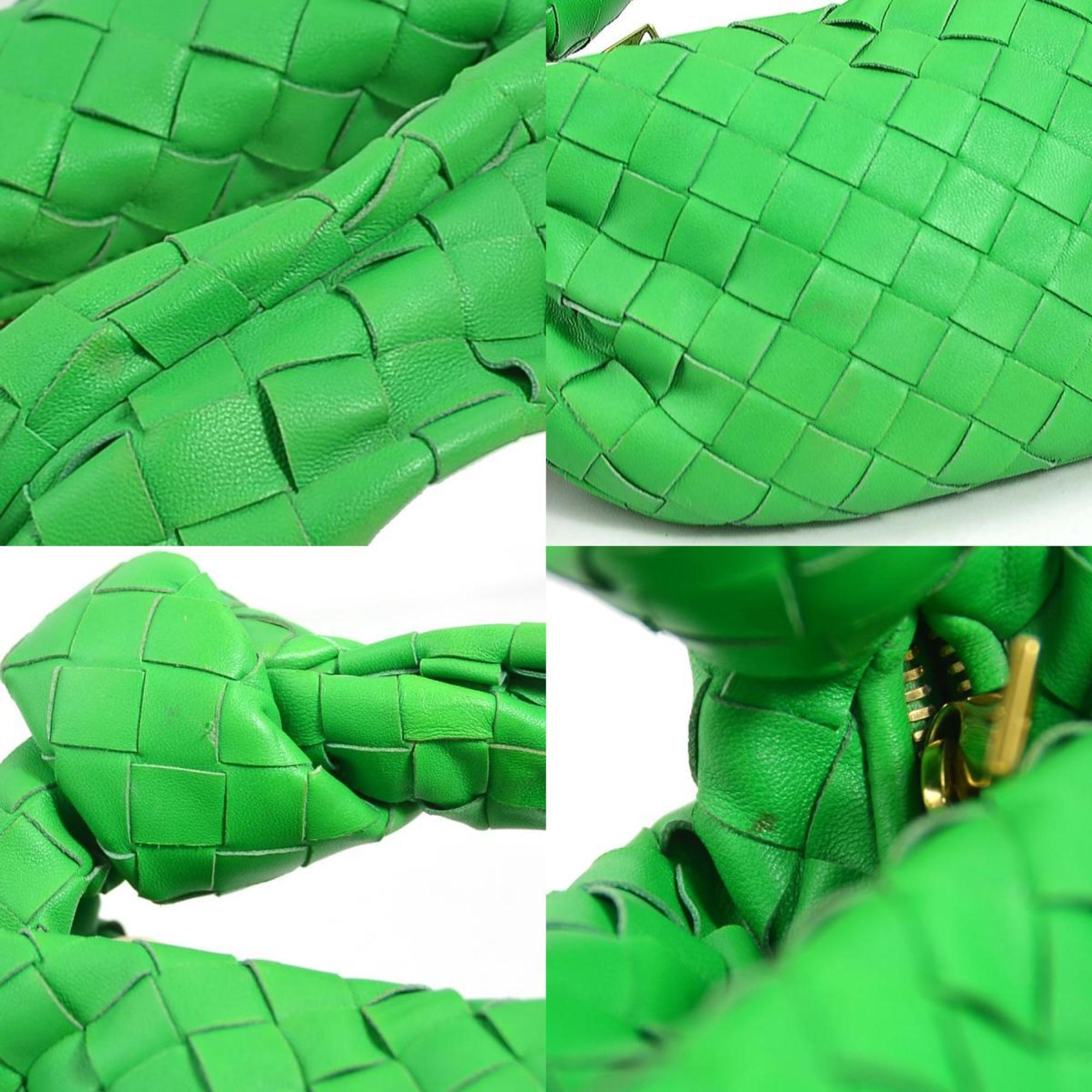 Bottega Veneta Green Leather Handbag
