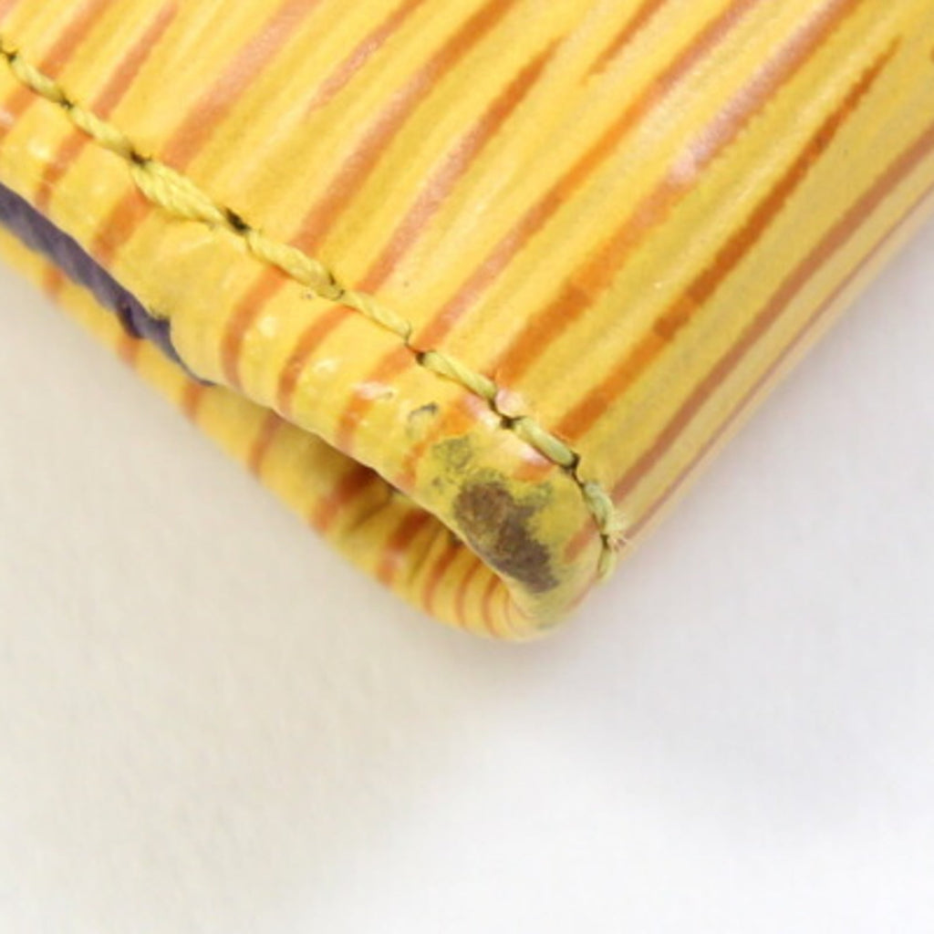 Louis Vuitton Epi Yellow Epi Leather Wallet (Tri-Fold)