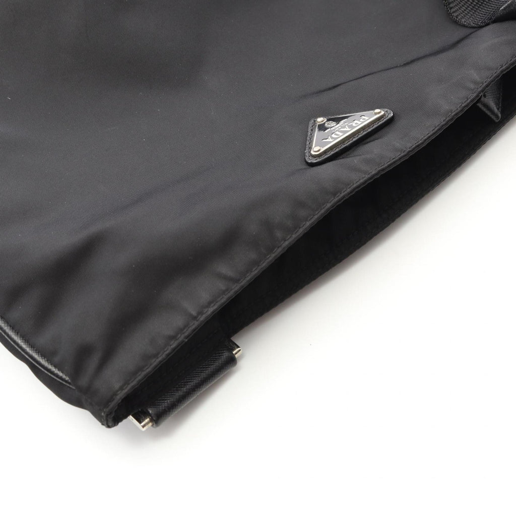 Prada Black Nylon Leather Shoulder Bag