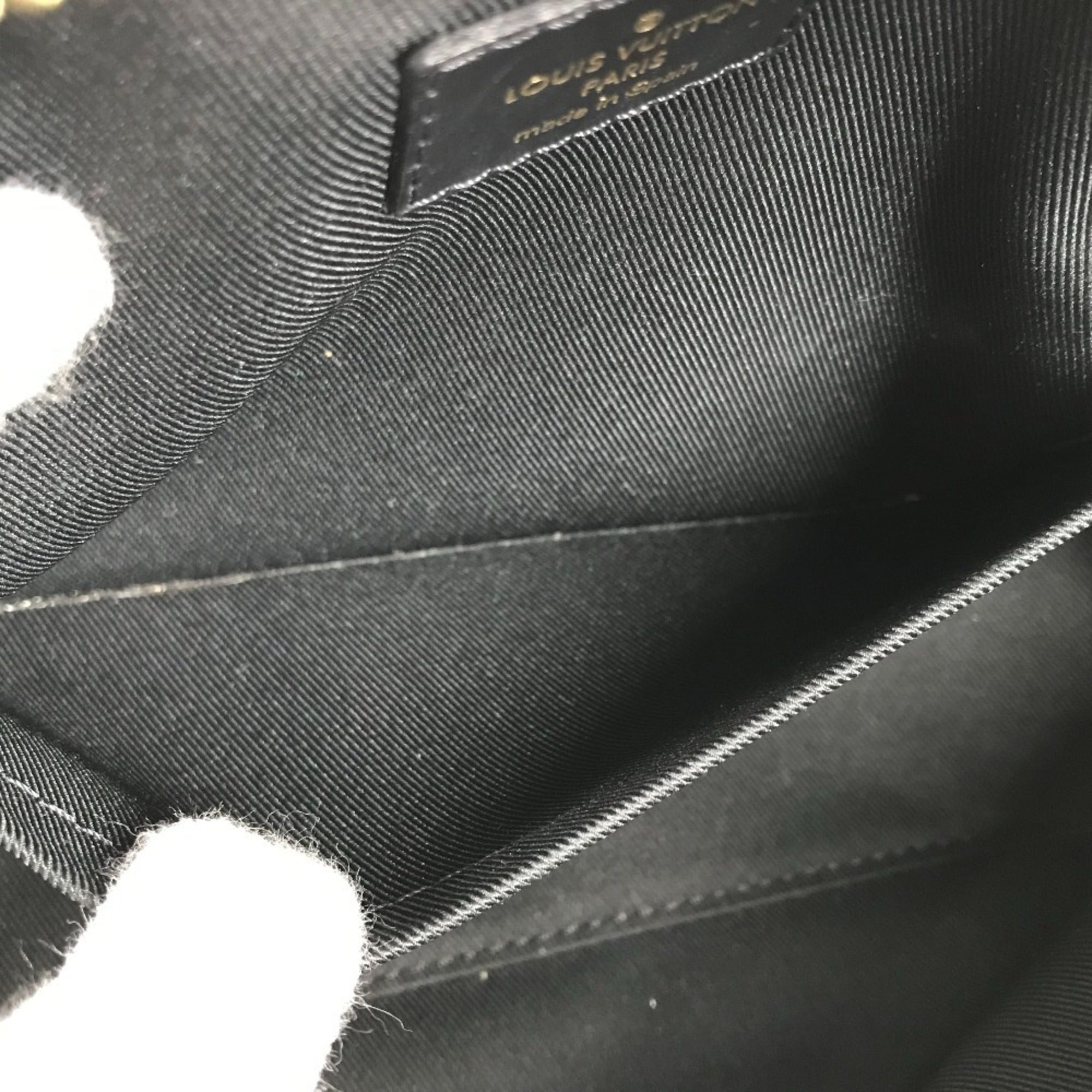 Louis Vuitton Black Brown Noir Monogram Pochette Shoulder Bag