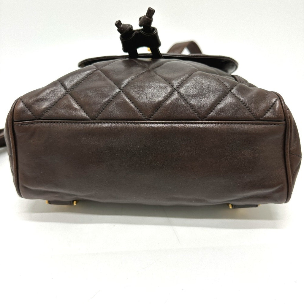 Chanel Brown Leather Backpack