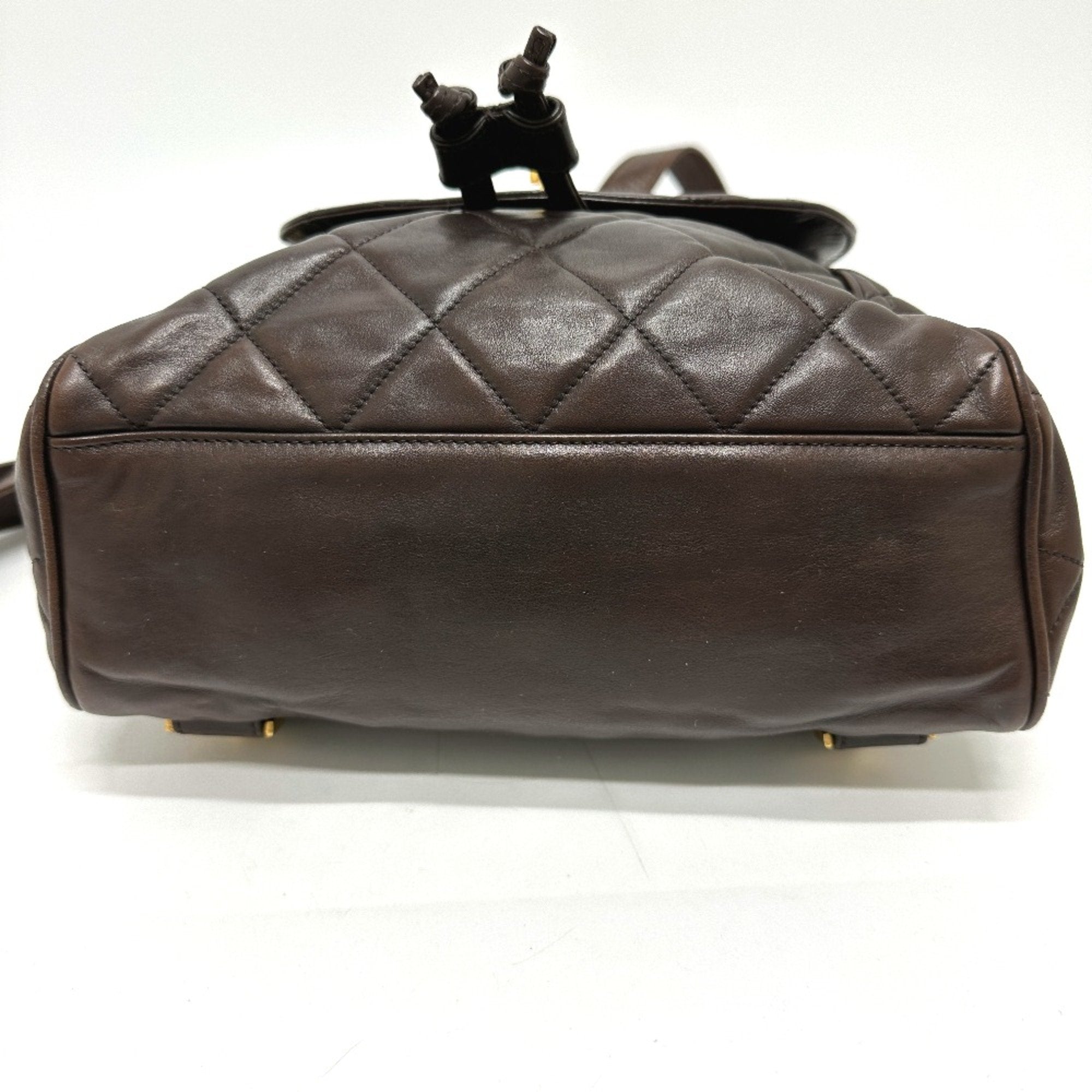 Chanel Brown Leather Backpack