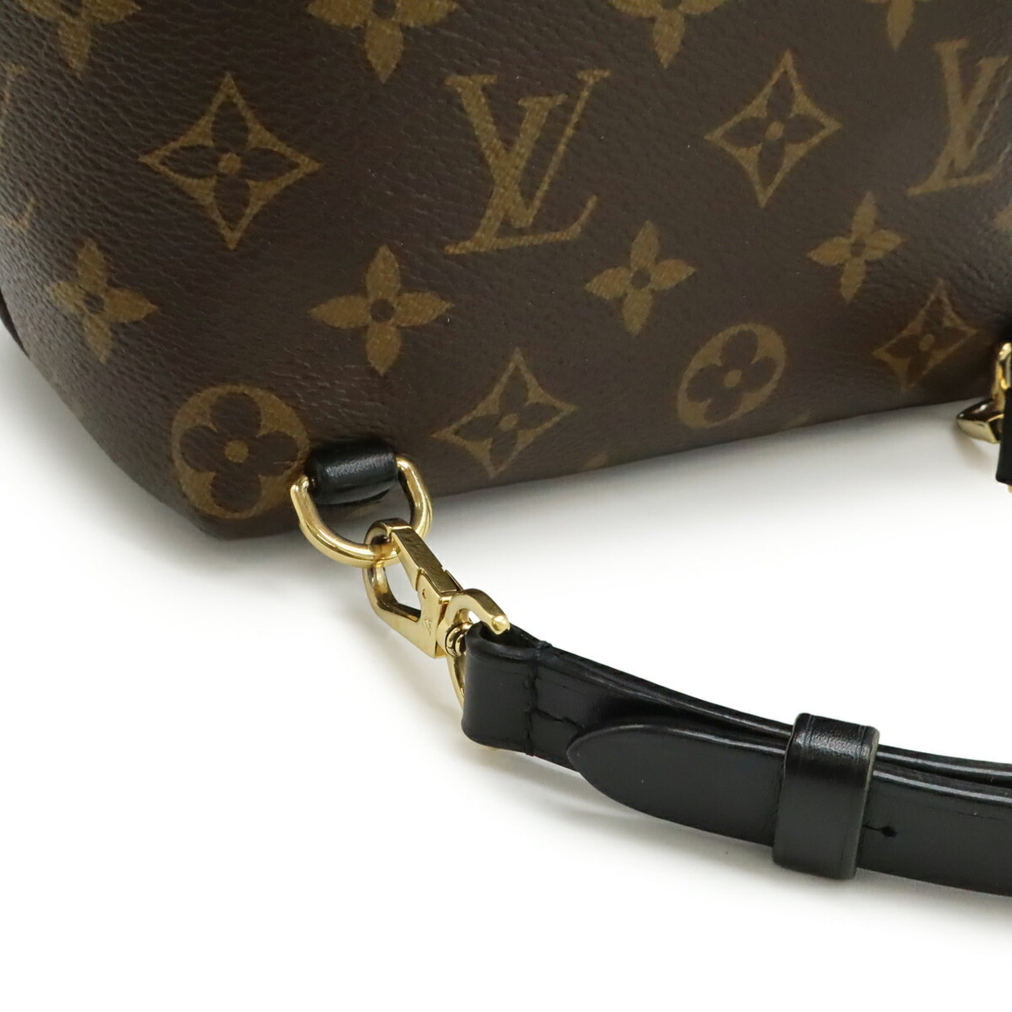 Louis Vuitton Monogram Black Brown Monogram Backpack Shoulder Bag