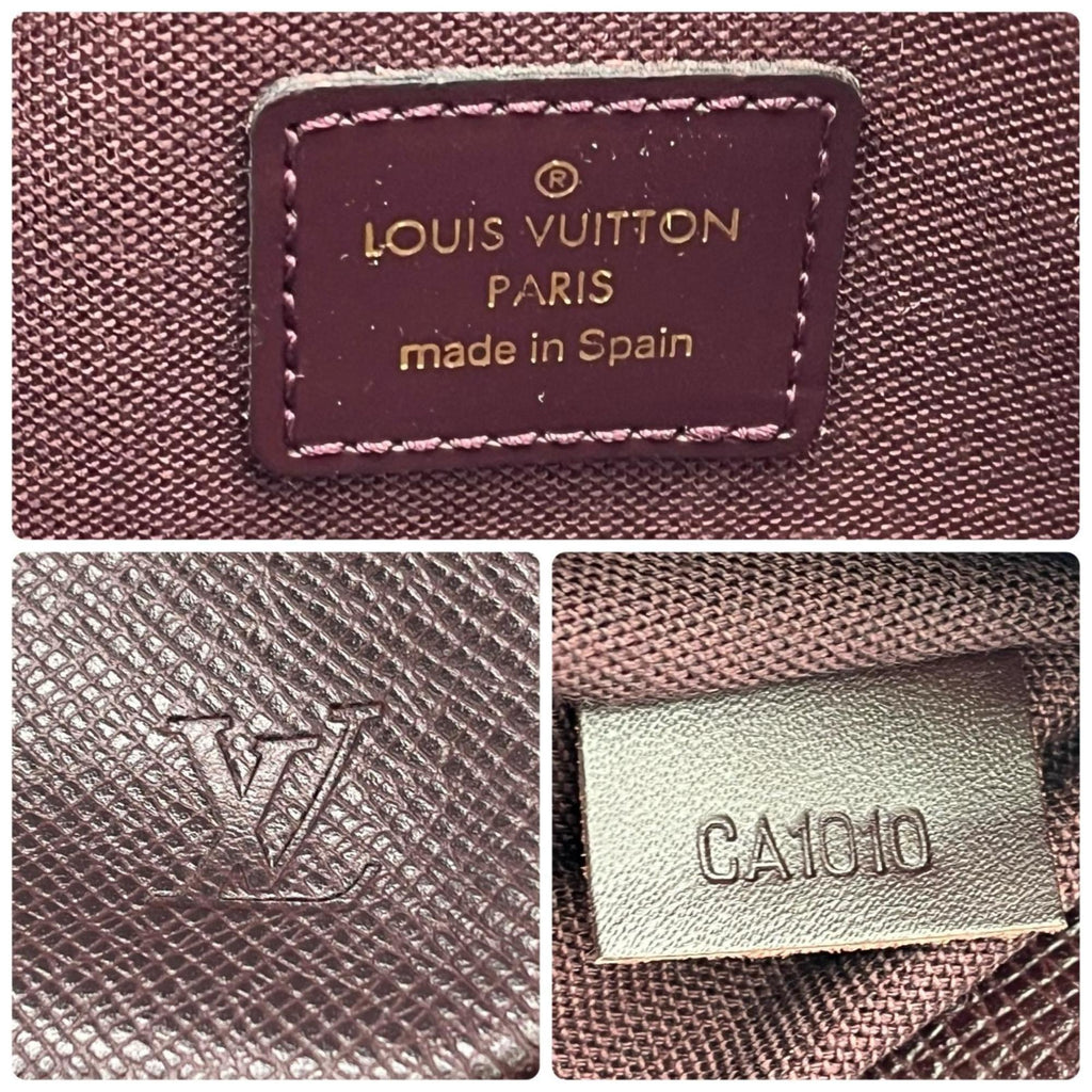 Louis Vuitton Brown Leather Clutch Bag