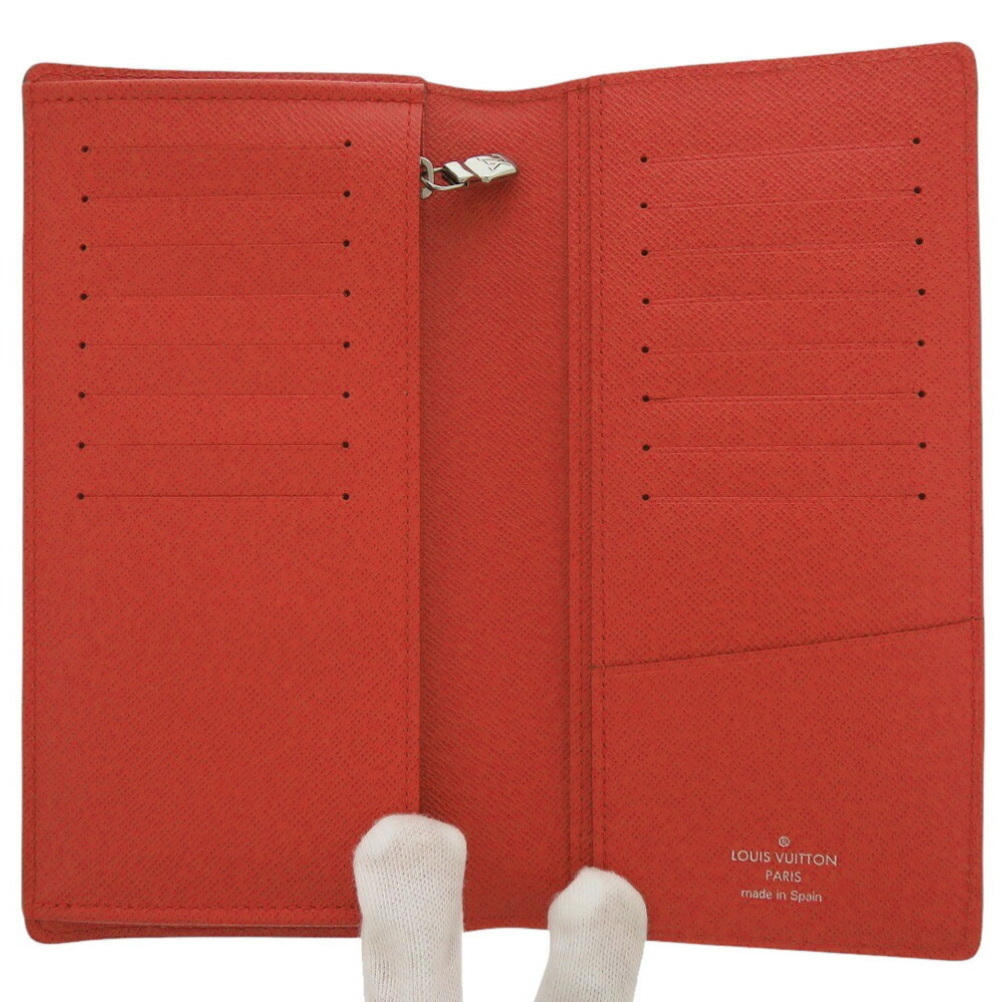 Louis Vuitton Red Color Epi Leather Long Wallet