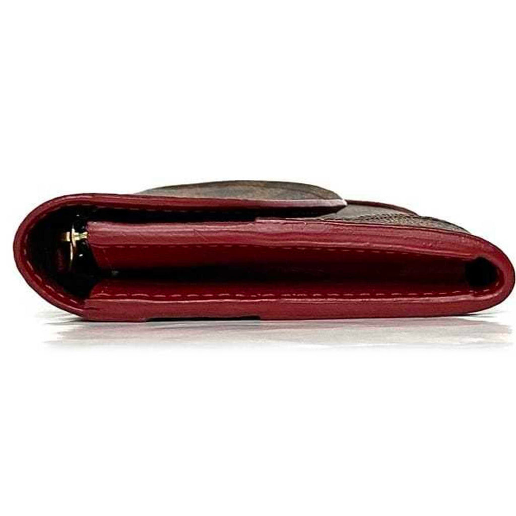 Louis Vuitton Brown Cerise Damier Canvas Red Color Damier Canvas Long Wallet