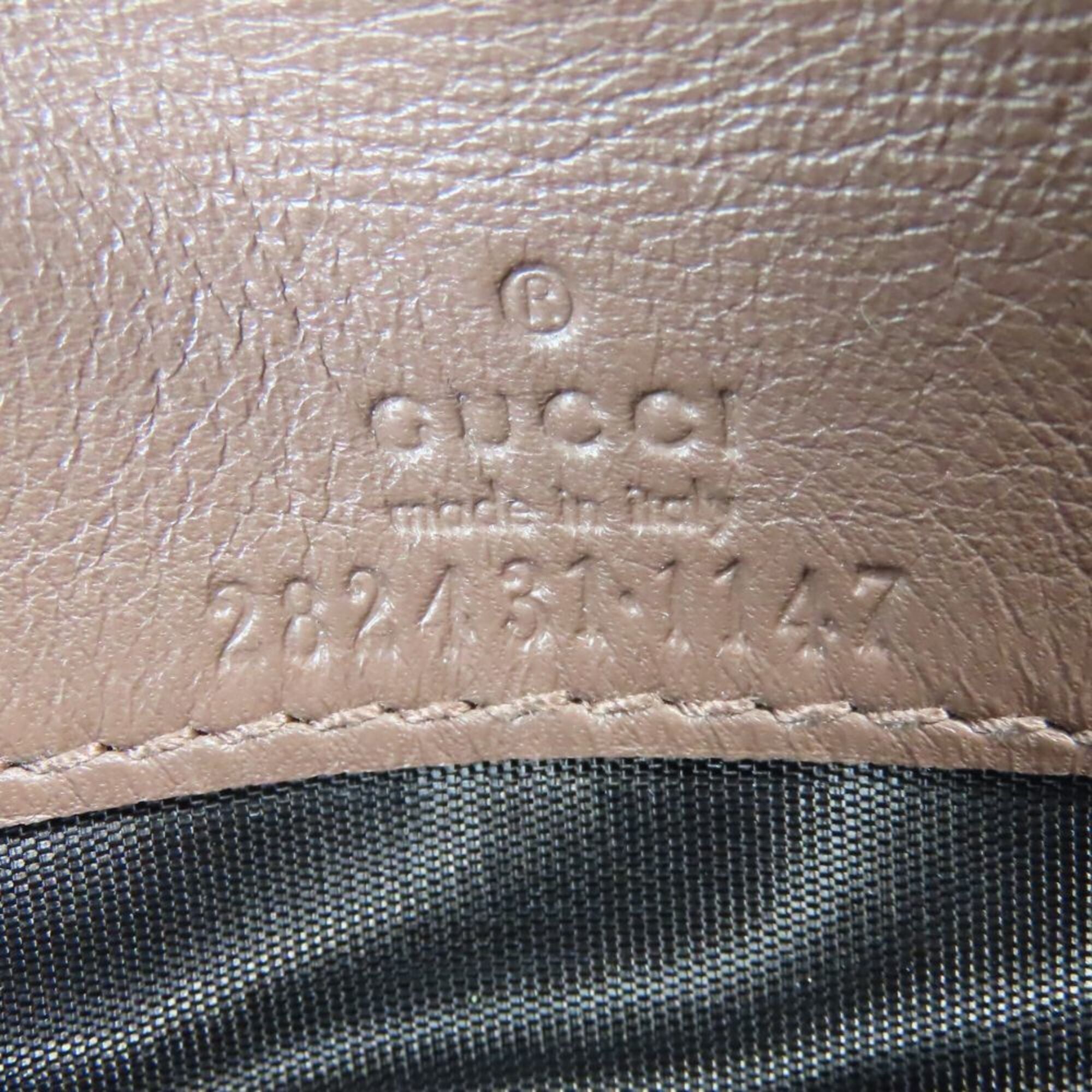 Gucci Brown Leather Long Wallet (Bi-Fold) (Pre-Owned)