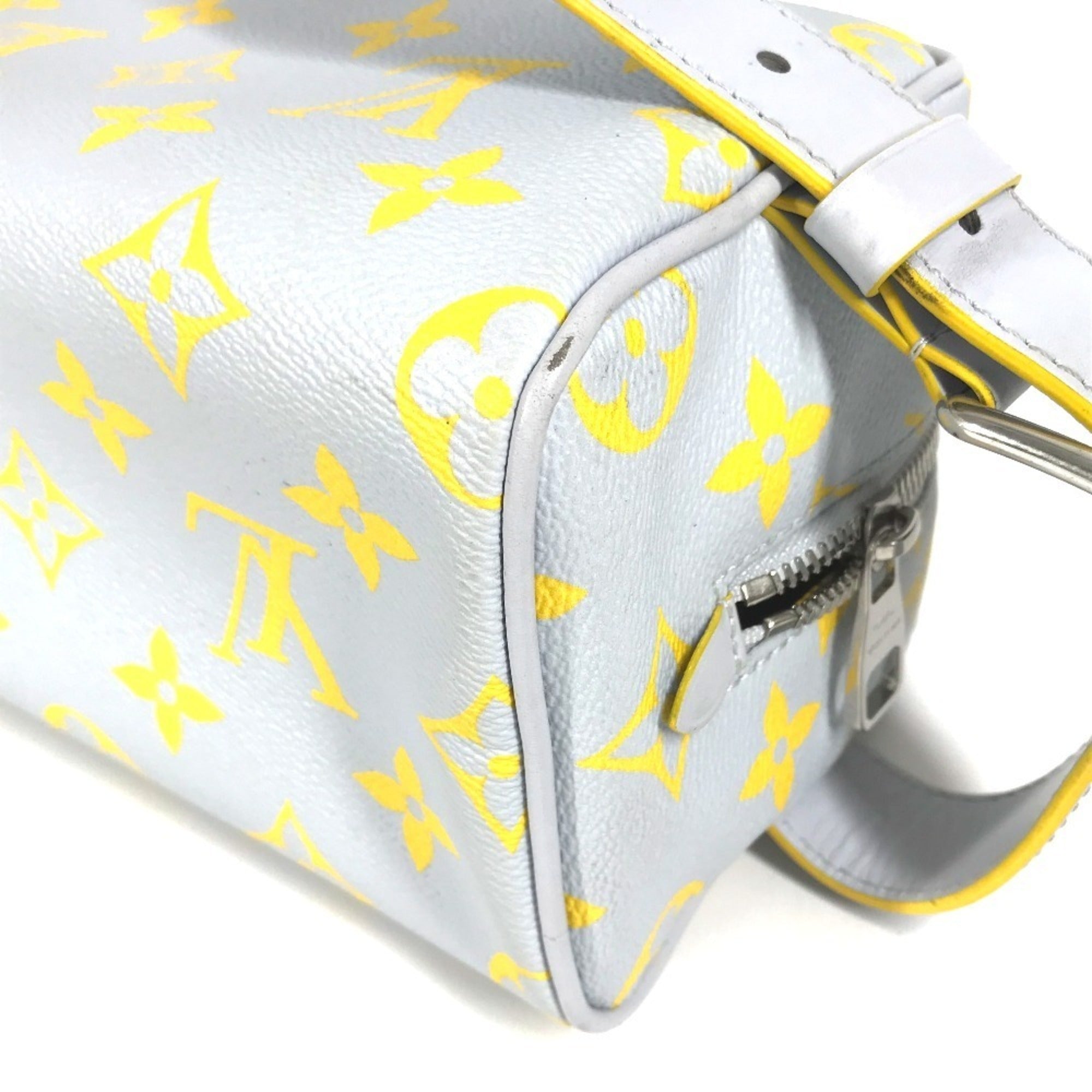 Louis Vuitton Gray Yellow Monogram Clutch Bag Pouch