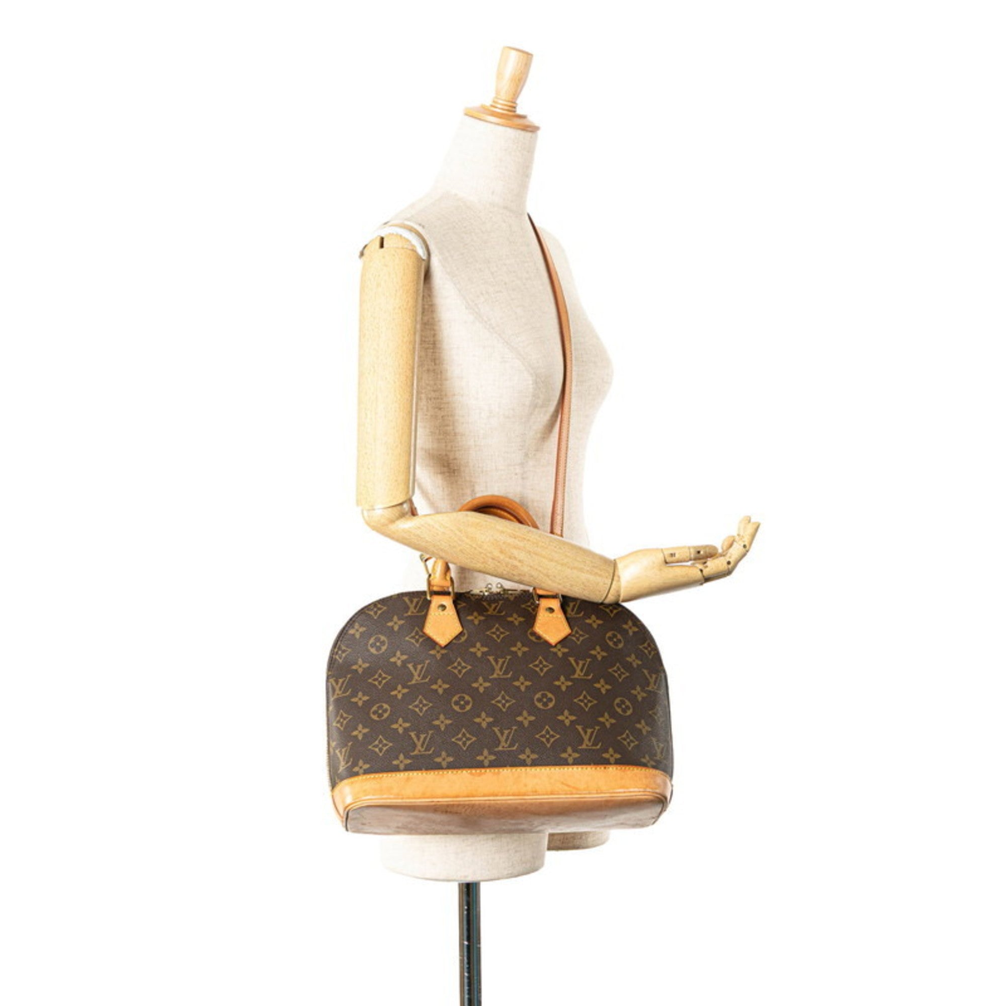 Louis Vuitton Brown Pvc Leather Handbag Shoulder Bag