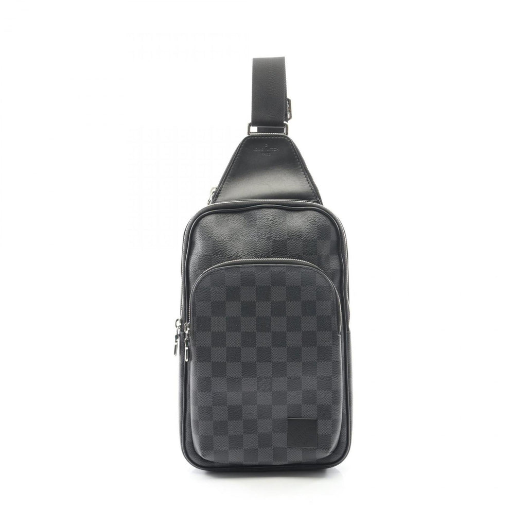 Louis Vuitton Black Damier Graphite Coated Canvas Leather Fanny Pack Sling Bag